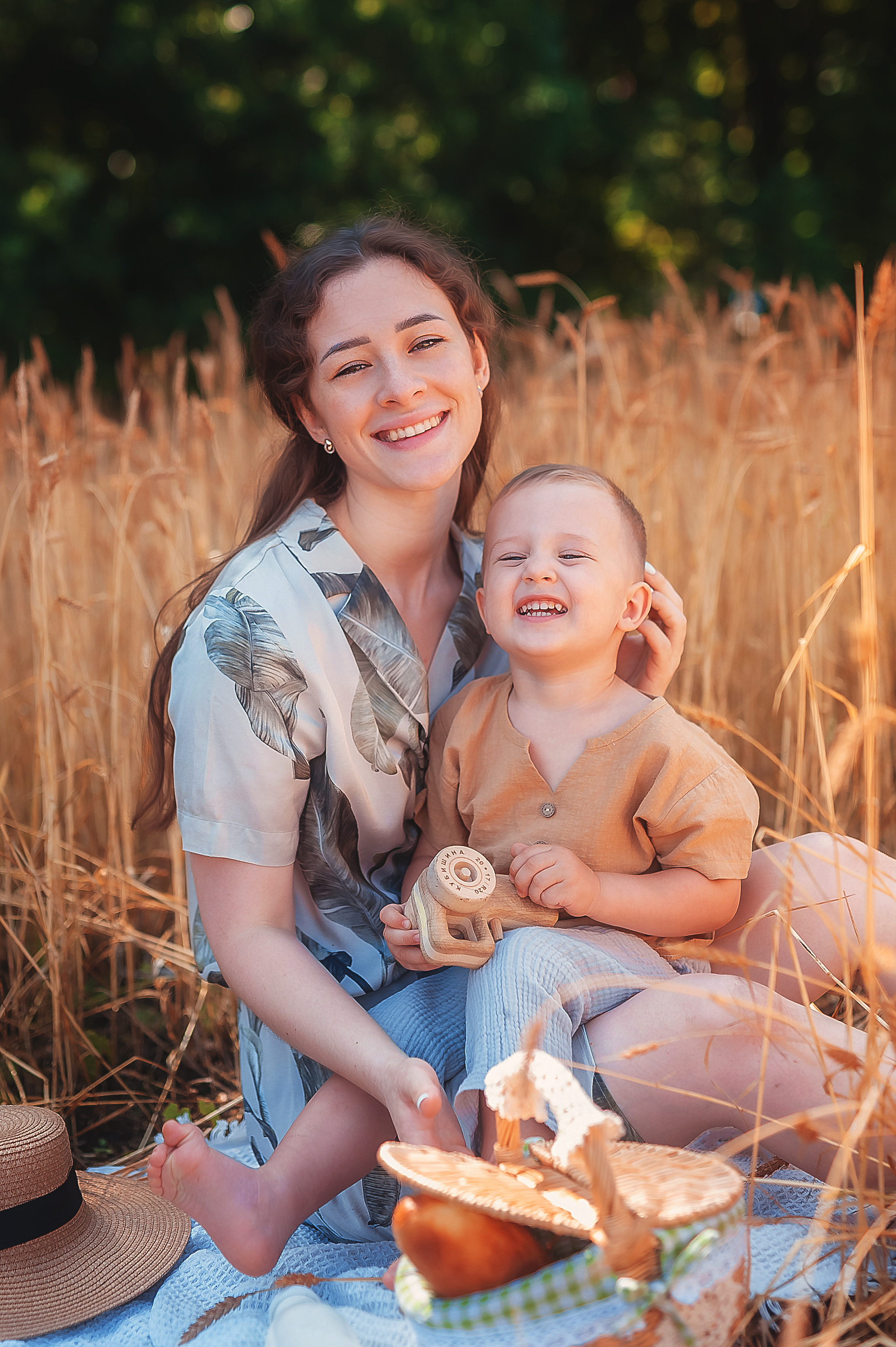 Фотосессии в пшенице. Семейный, детский фотограф в Воронеже Анна Никитина