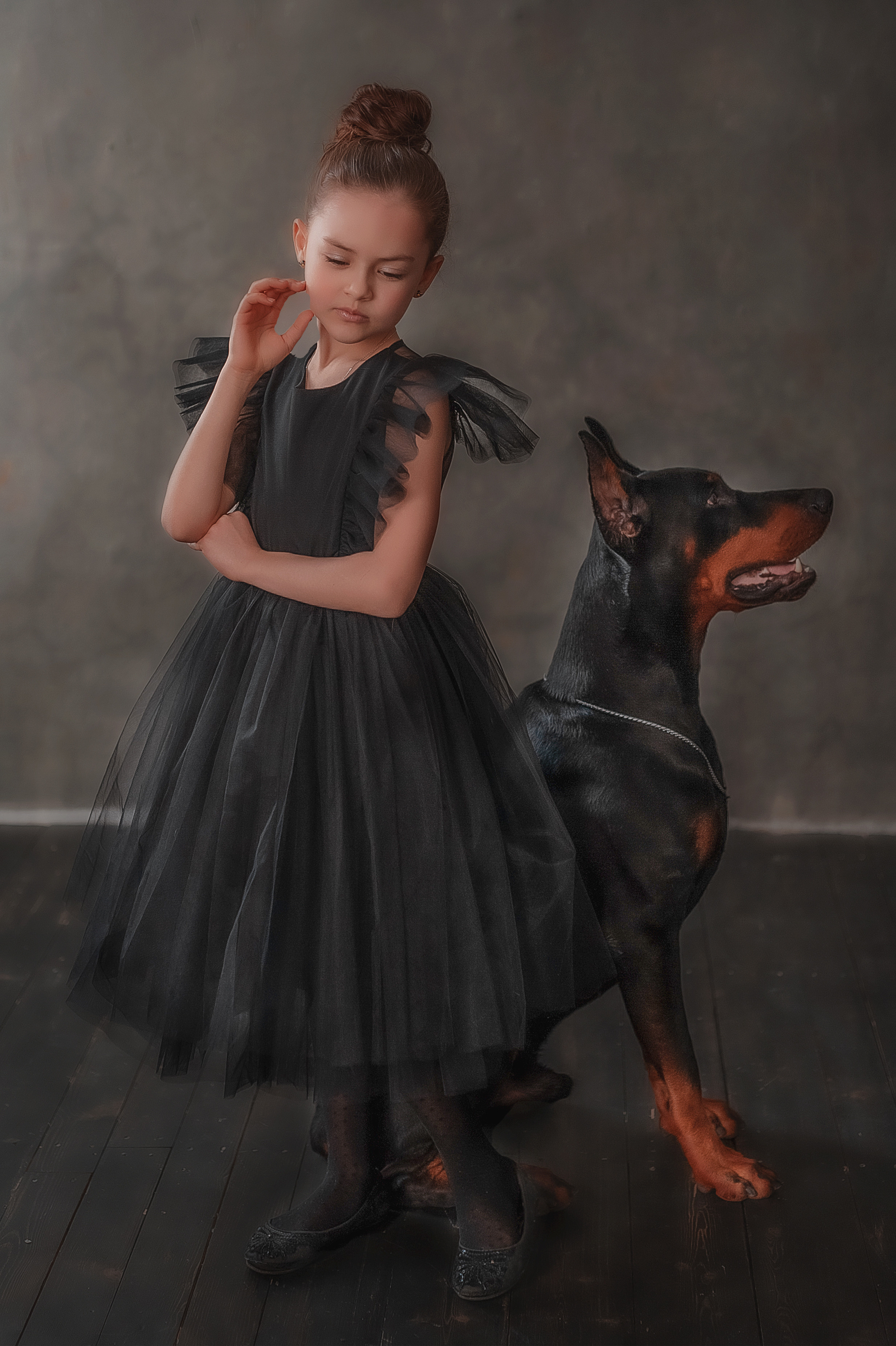 Фотопроект с доберманом. Семейный, детский фотограф в Воронеже Анна Никитина