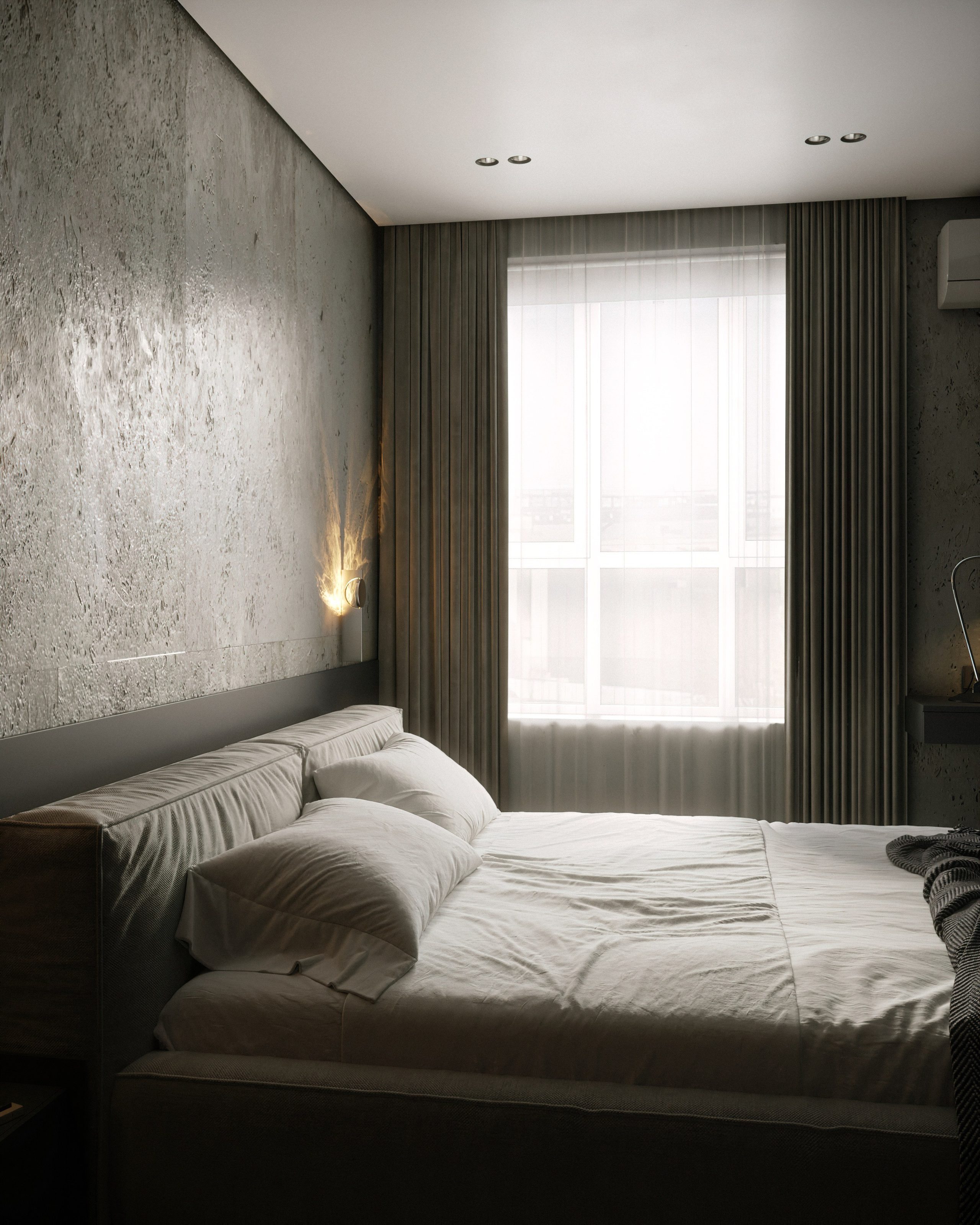 Кухня-гостиная и спальня 47 кв. м. Юлия Григорьева — 3D визуализатор