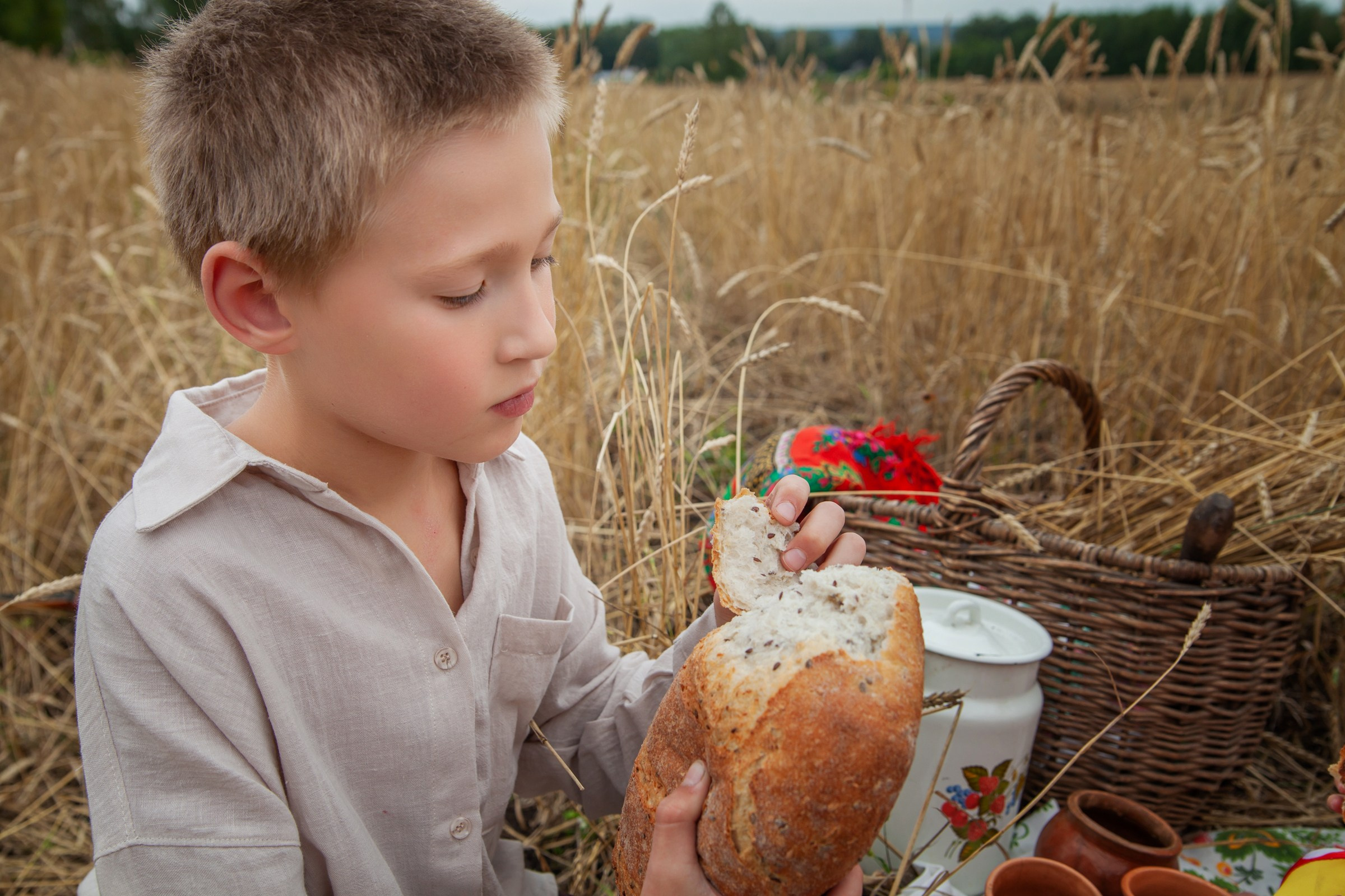 Дети в поле. Детский и семейный фотограф в Бердске и Новосибирске Дарья Гребнева