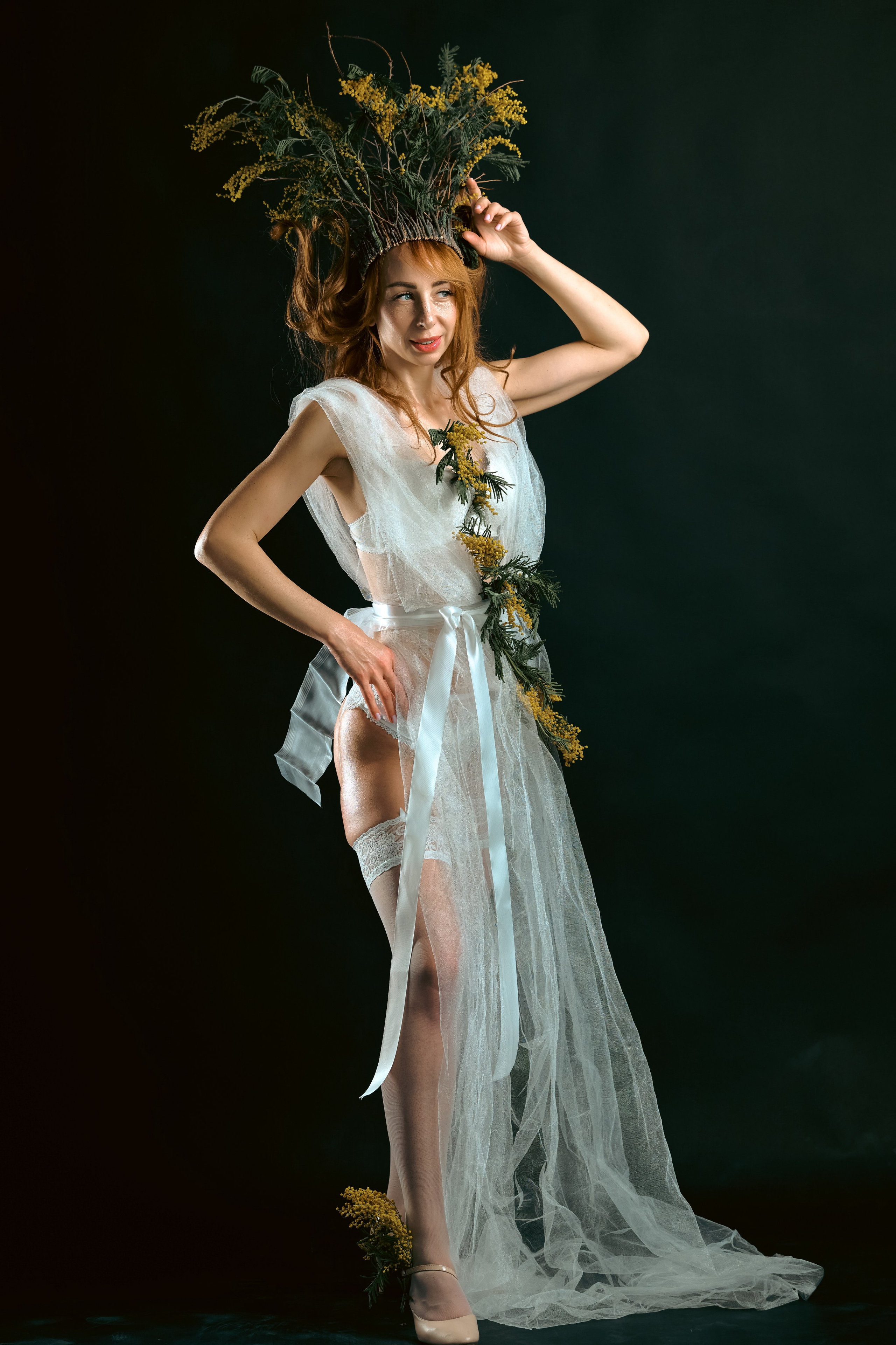 Весенняя фотосессия в студии. Портретный фотограф в Краснодаре Евгений Карпов