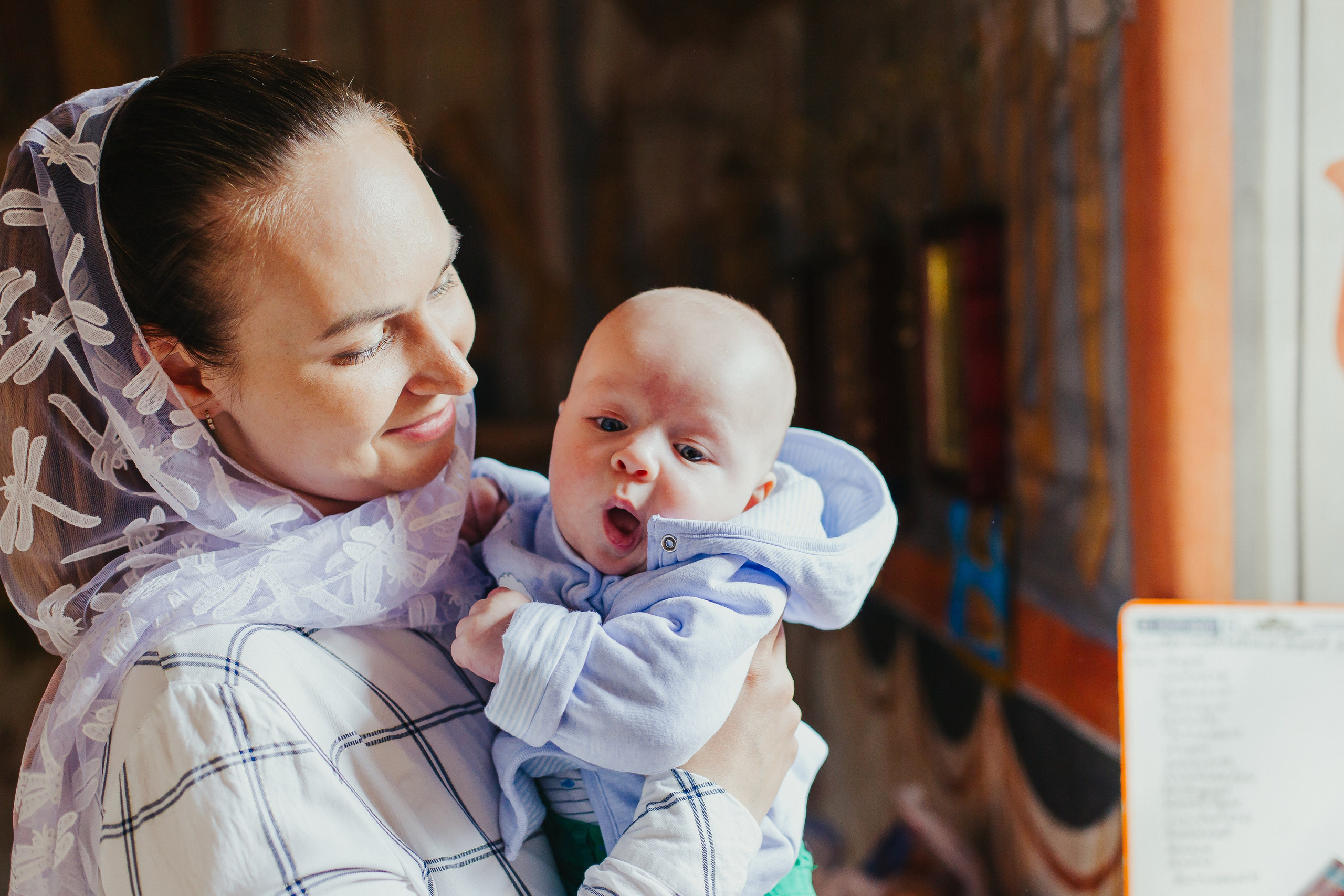 Крещение Михаила. Церковь Явления Пресвятой Богородицы. Фотограф новорожденных и детский в Сергиевом Посаде Кругликова Юлия