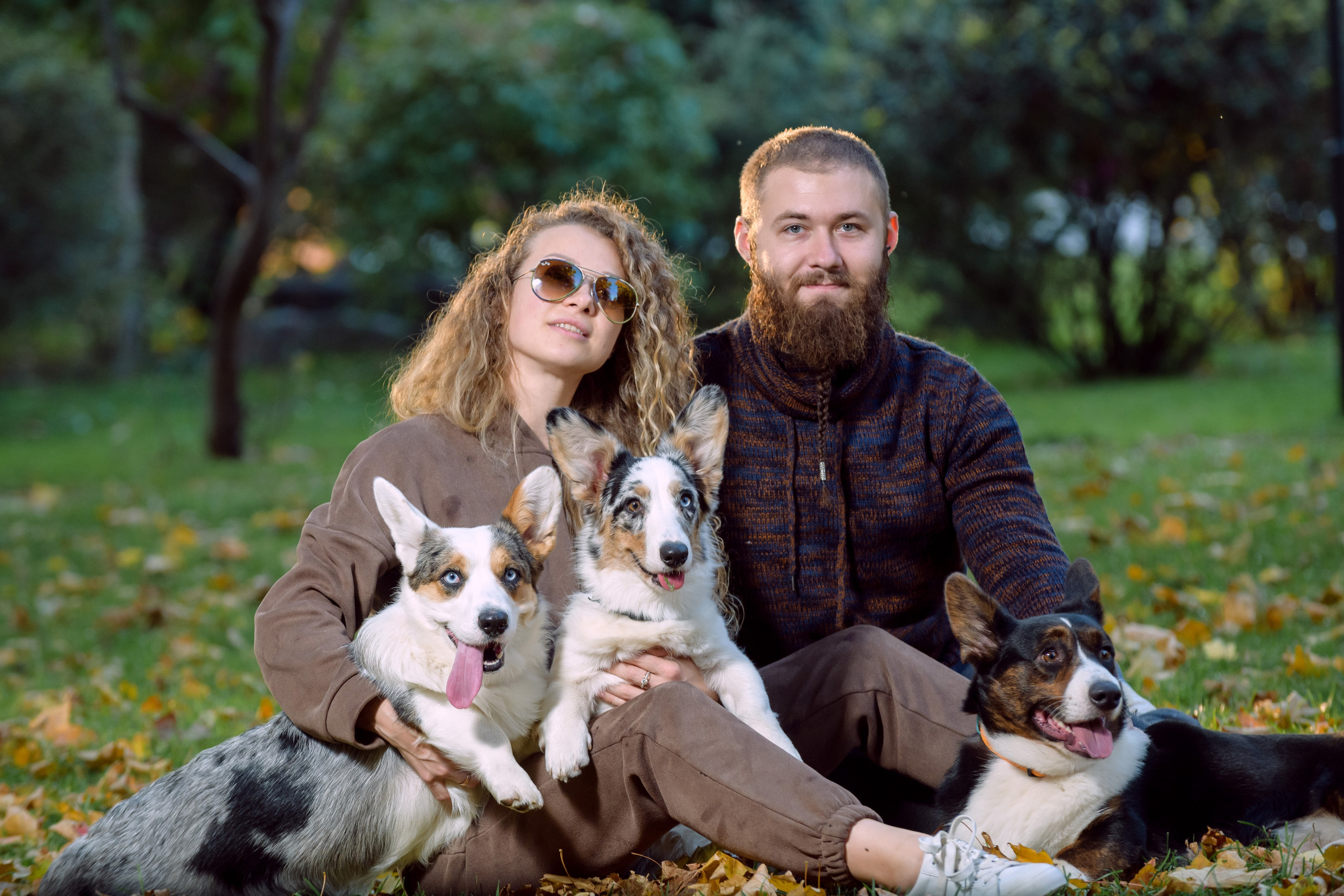 Оля и Ваня с собаками. Фотограф в Ростове-на-Дону Маркер Елена