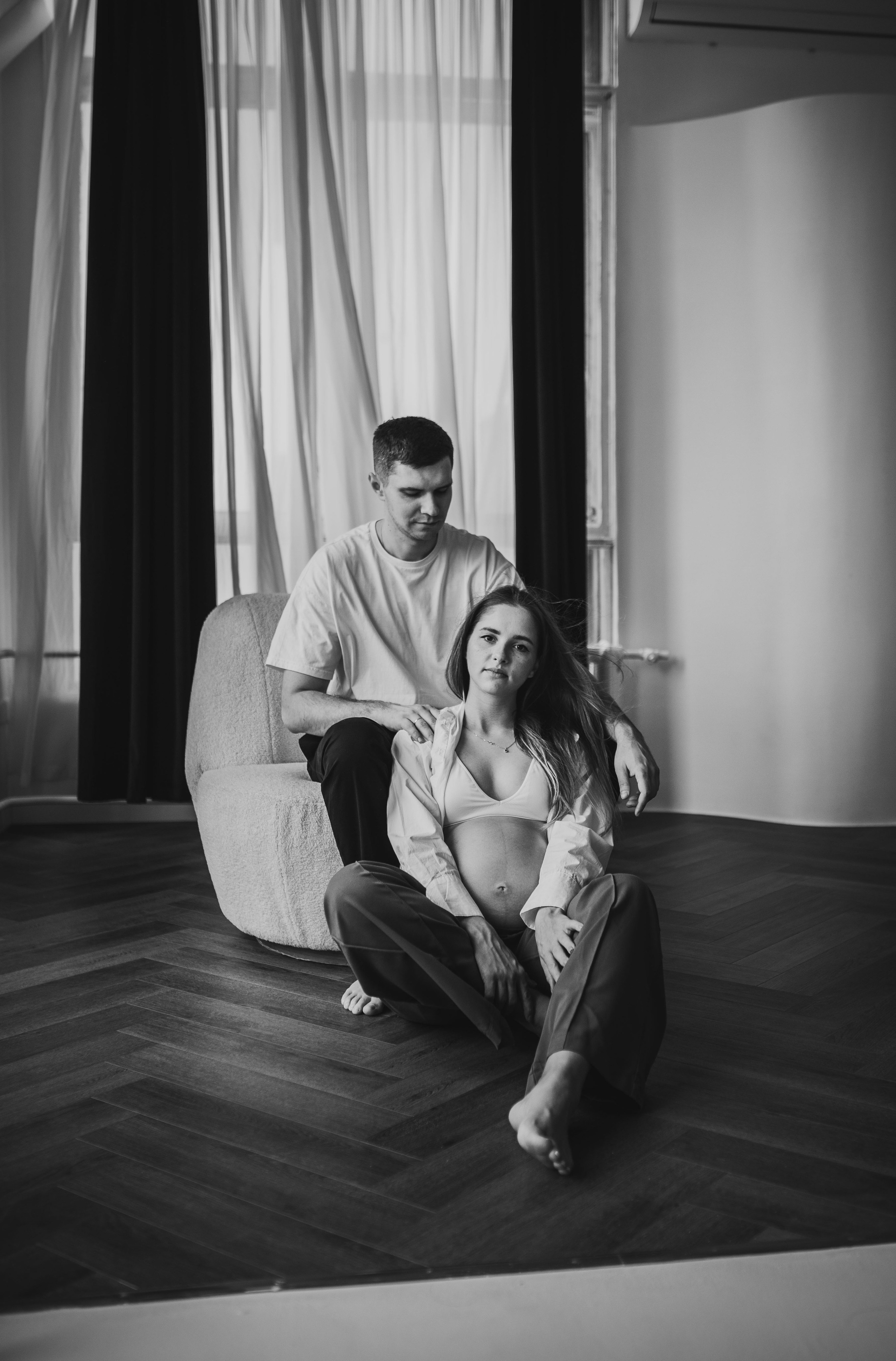 Фотосессия беременности в студии. Семейный фотограф в Домодедово и Москве Елена Пичугина