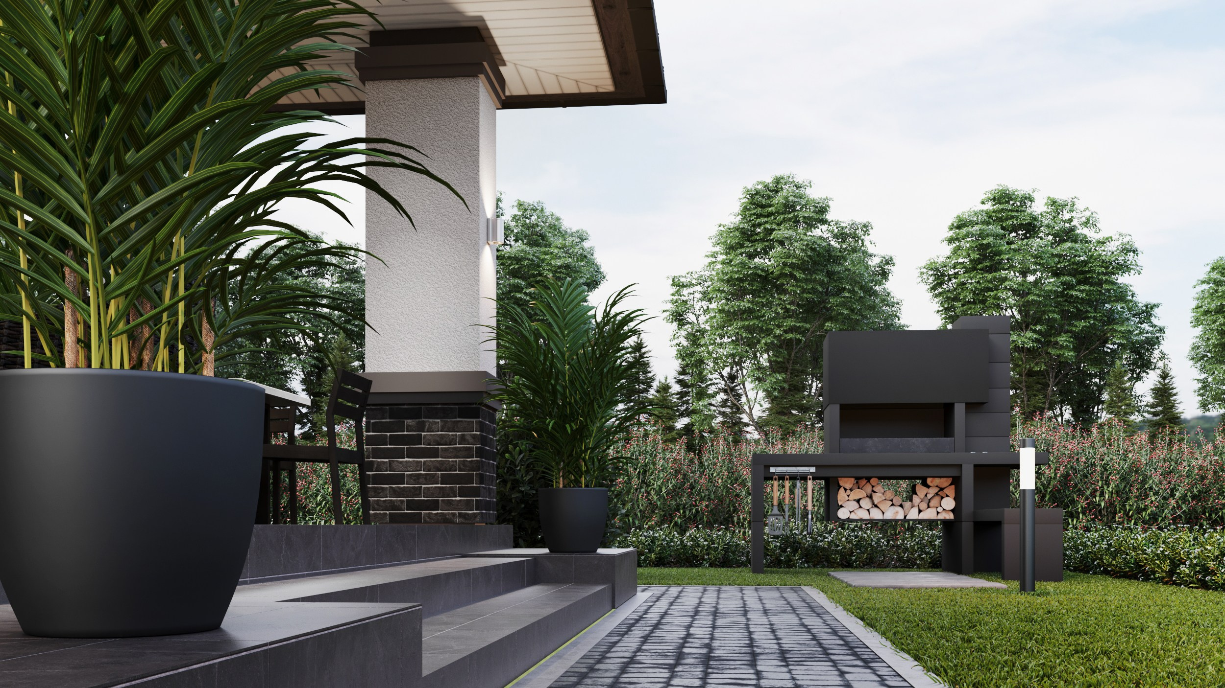 Красивый двухэтажный дом в современном, очень теплом стиле, общей площадью 240 кв.м. Архитектор Вера Каракезиди