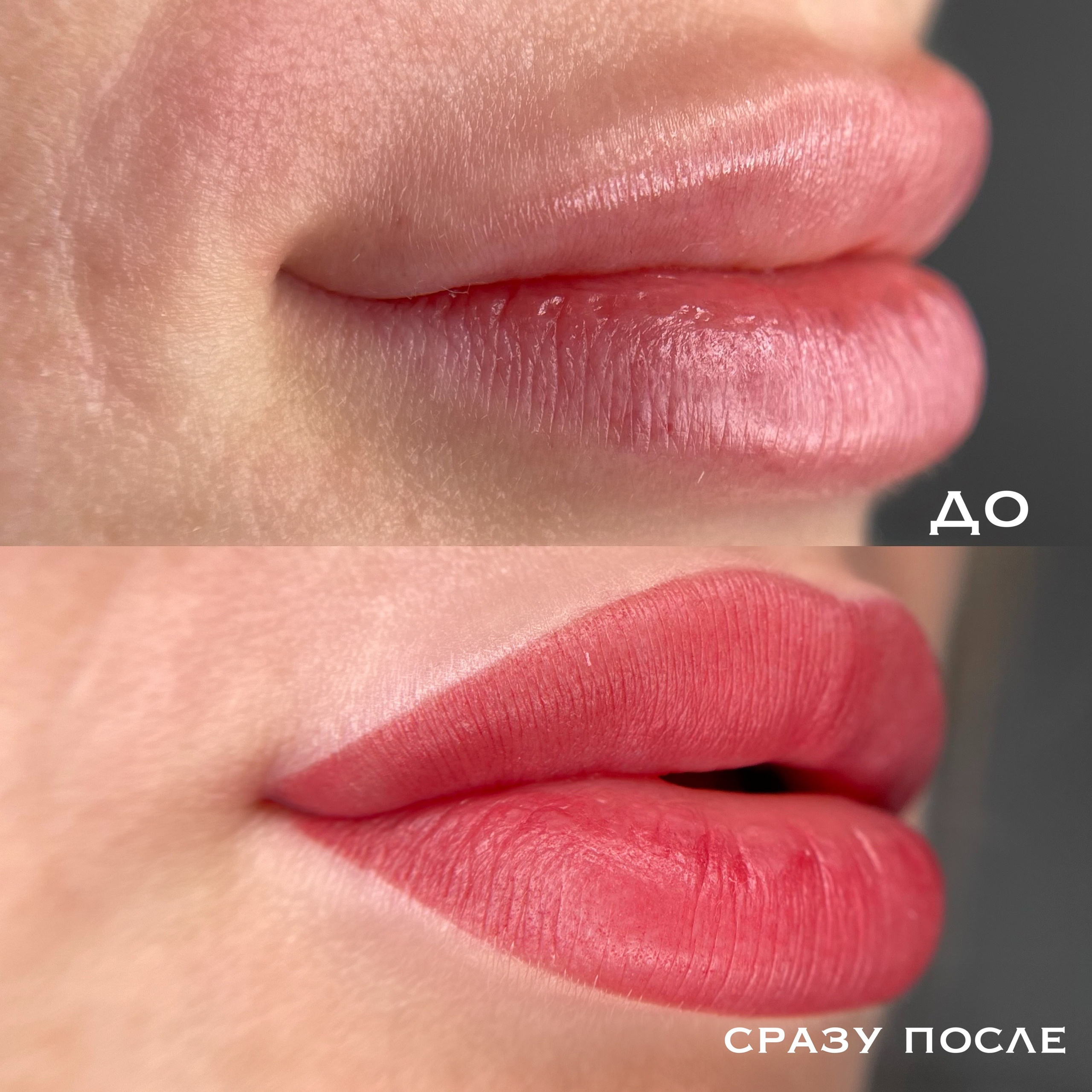 ГУБЫ сразу после процедуры. Перманентный макияж и удаление старого татуажа в Ростове-на-Дону Дарья Исакова