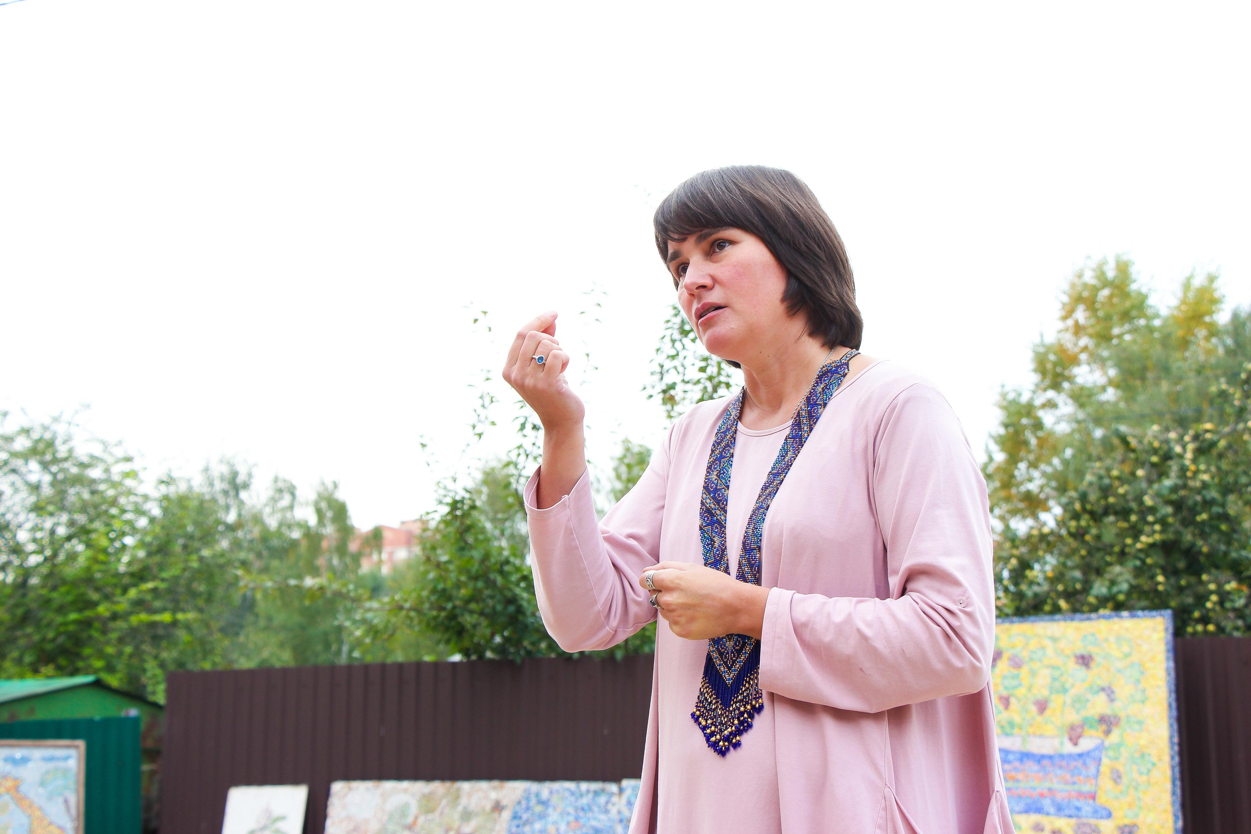 Открытие Атриума Отца Димитрия. Детская школа мозаики. 2021 г. Мария Ткаченко. Документальная фотография