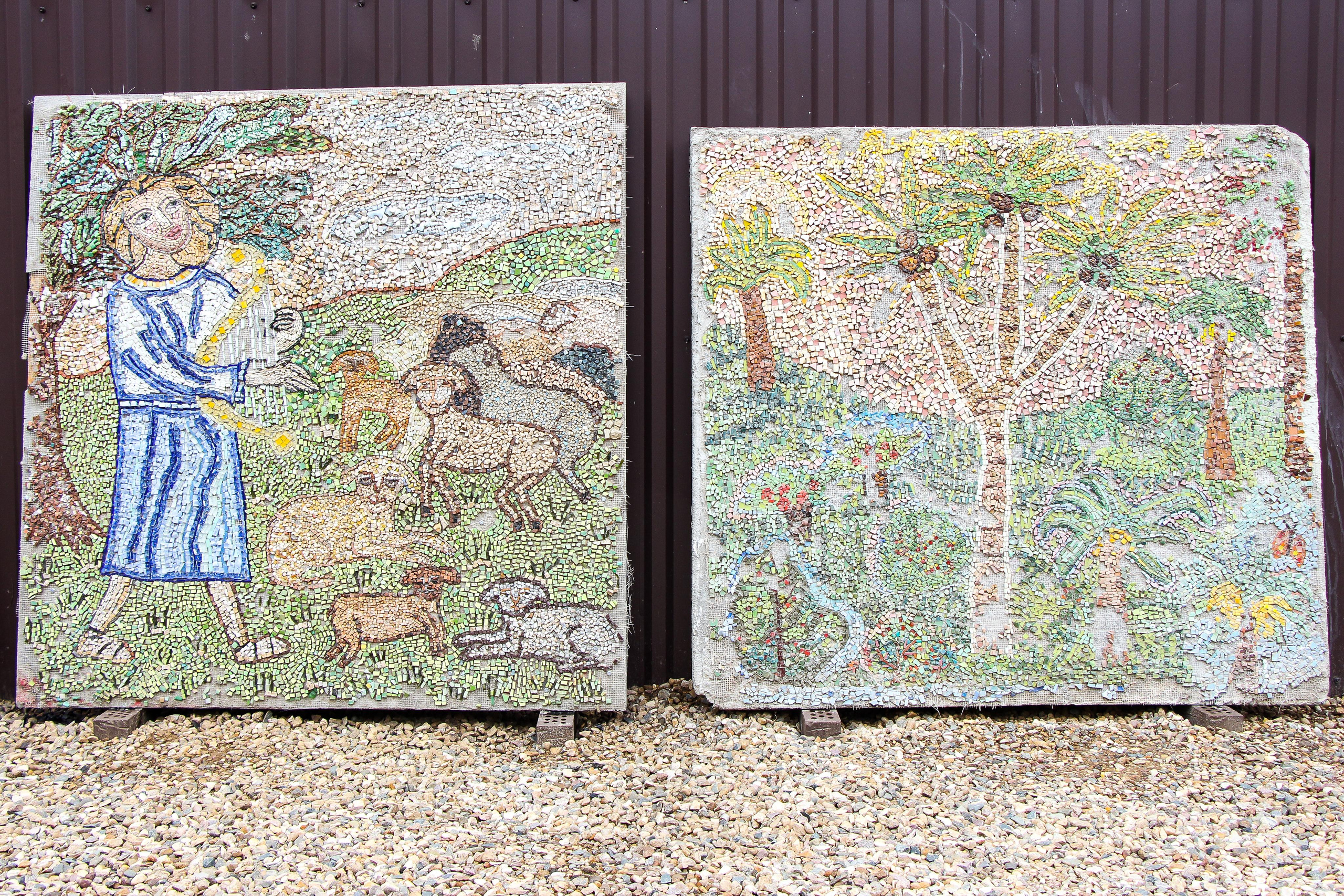 Открытие Атриума Отца Димитрия. Детская школа мозаики. 2021 г. Мария Ткаченко. Документальная фотография