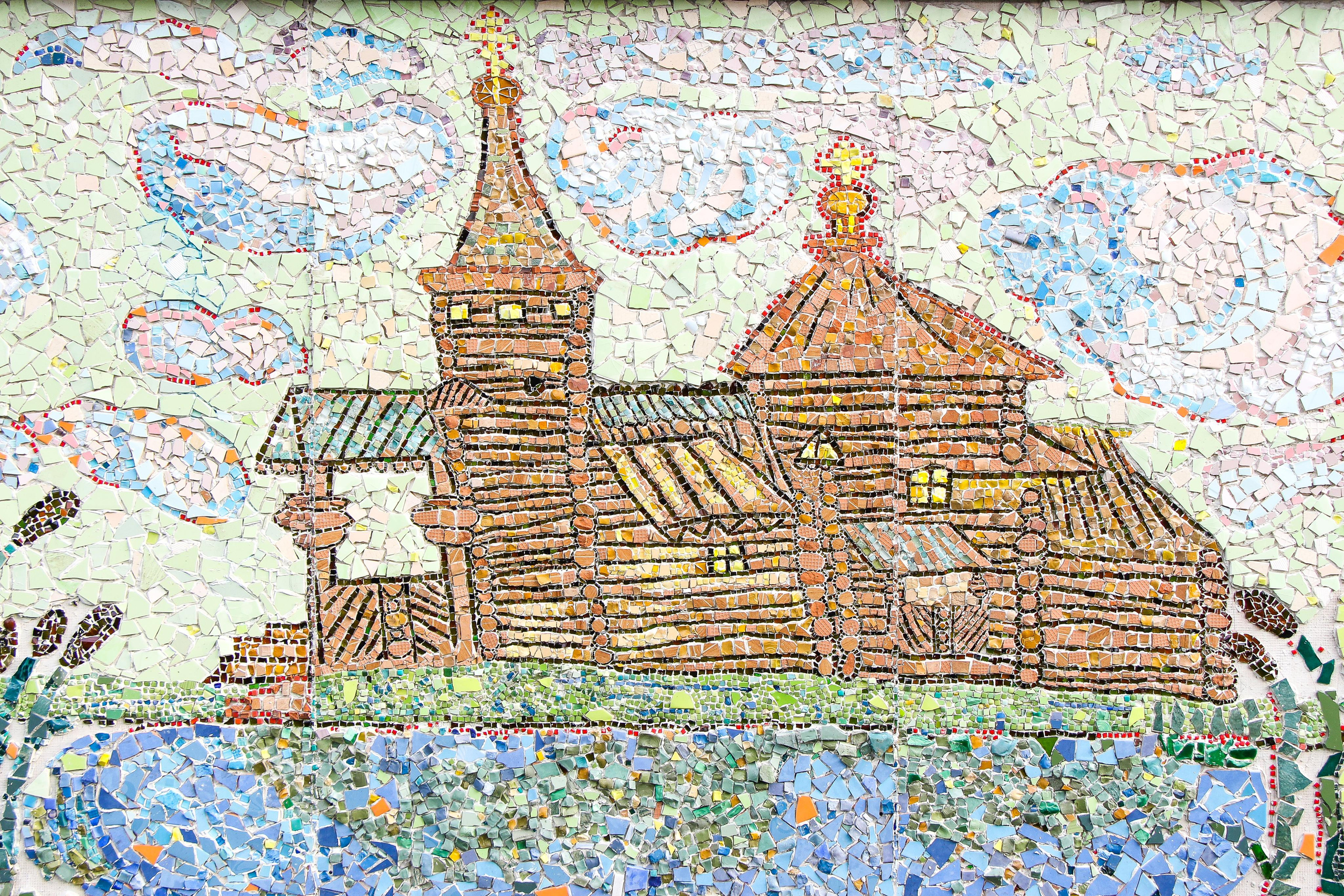 Открытие Атриума Отца Димитрия. Детская школа мозаики. 2021 г. Мария Ткаченко. Документальная фотография