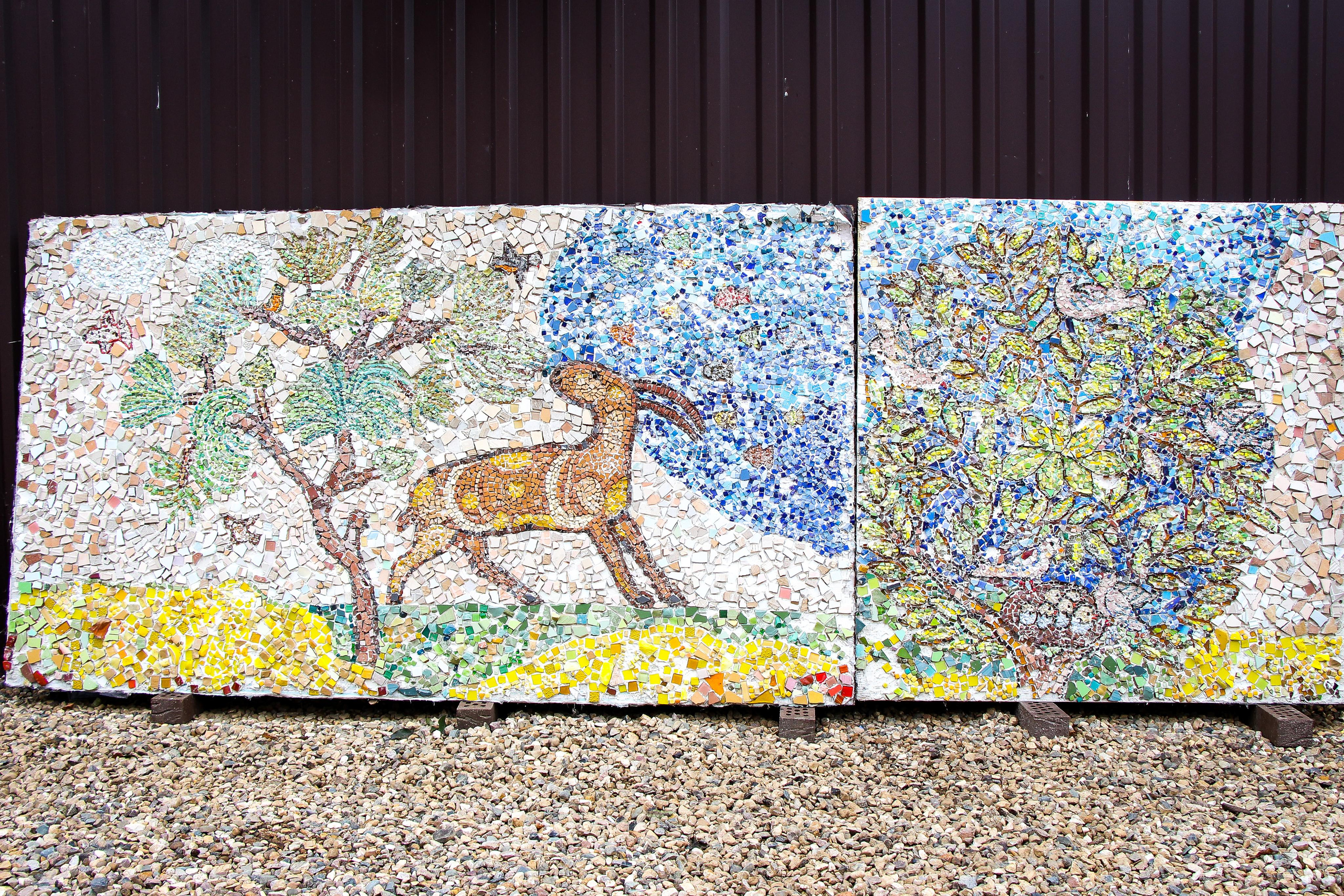 Открытие Атриума Отца Димитрия. Детская школа мозаики. 2021 г. Мария Ткаченко. Документальная фотография