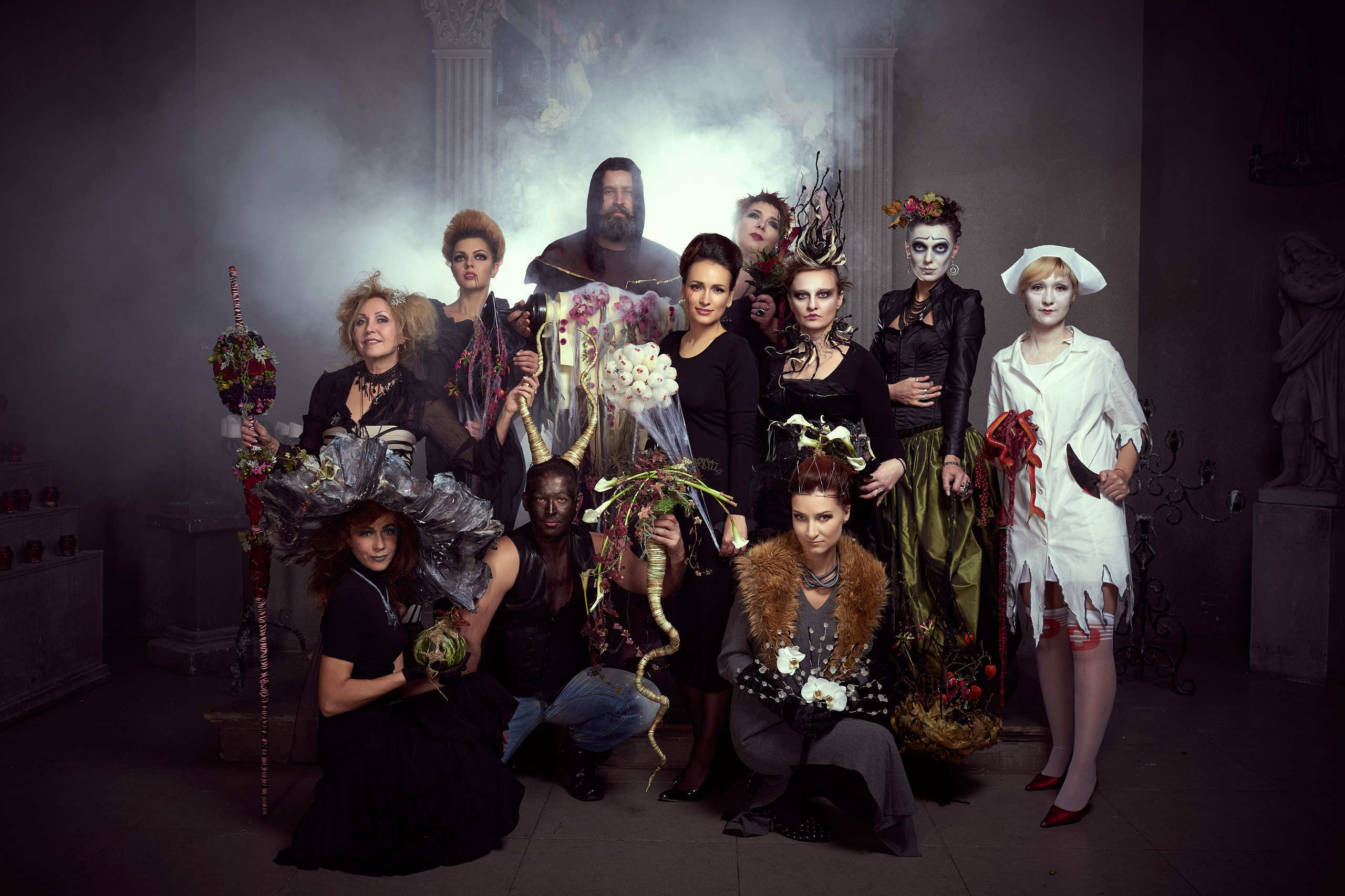 Съемка для флористов Halloween 2015. Флористическая, интерьерная и портретная съемка в Москве и Европе