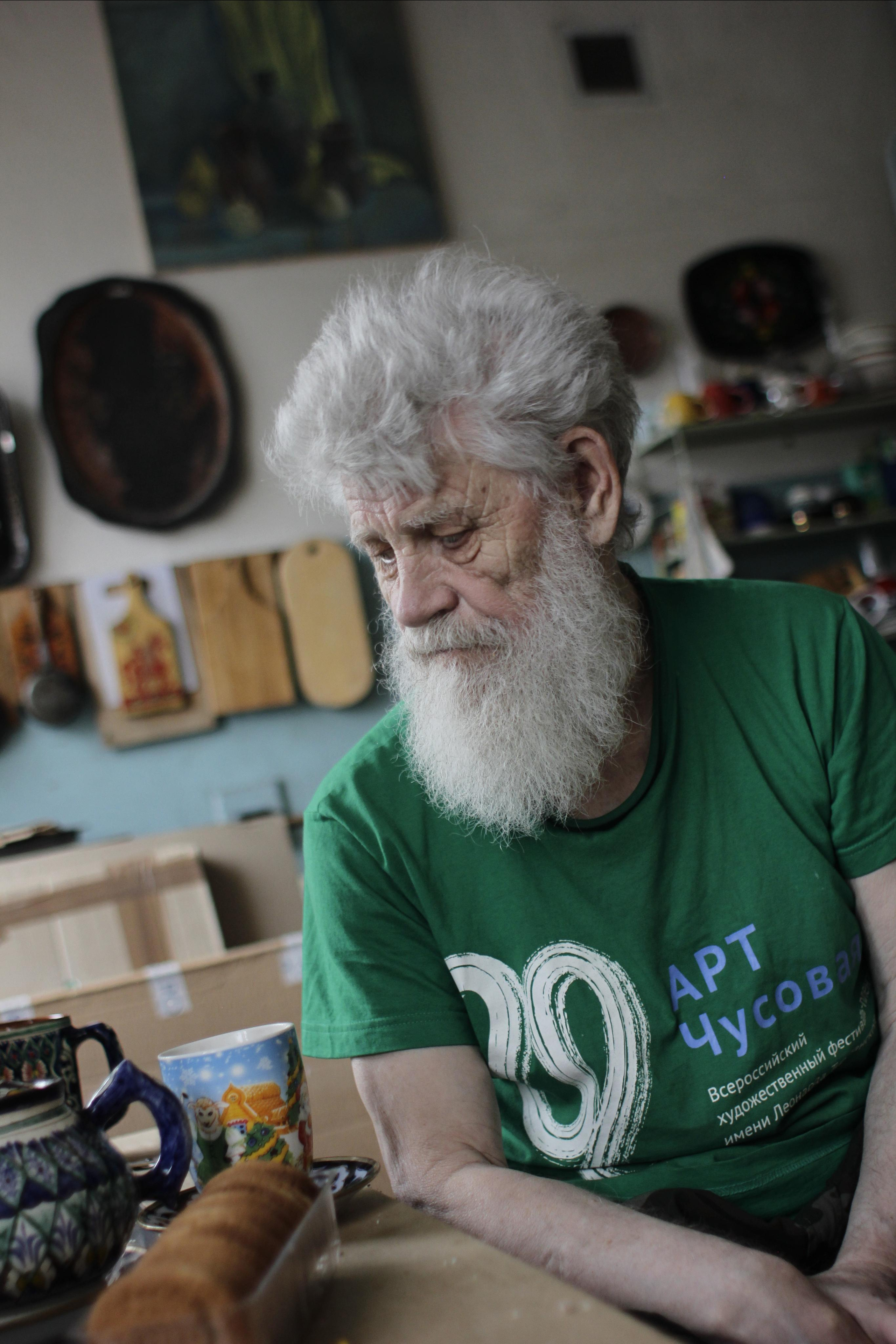 Художник Юрий Антонович Рыбьяков, 2019. Фотограф в Тюмени Даша Михнова. Портреты, фотопроекты, фотодни