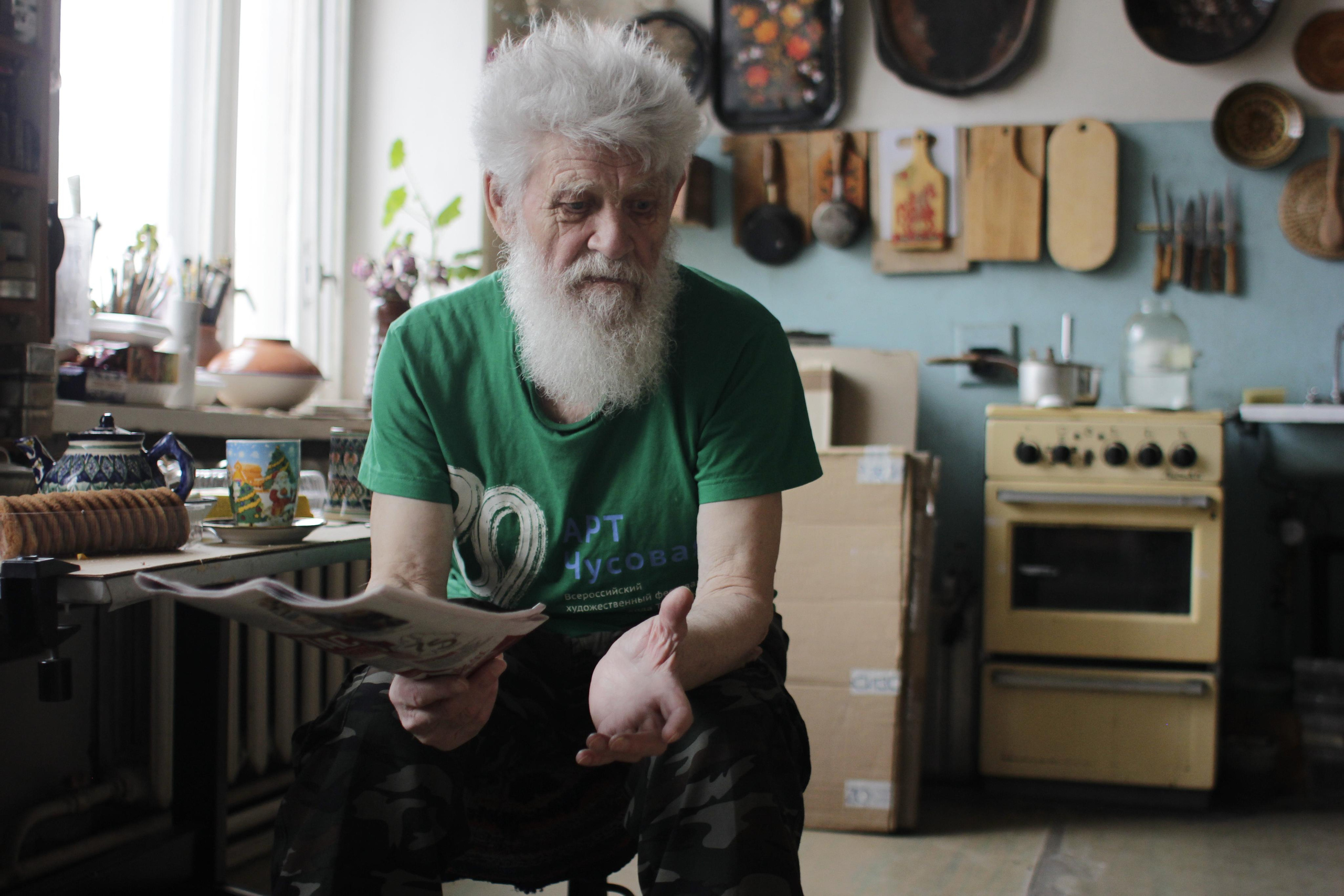 Художник Юрий Антонович Рыбьяков, 2019. Фотограф в Тюмени Даша Михнова. Портреты, фотопроекты, фотодни