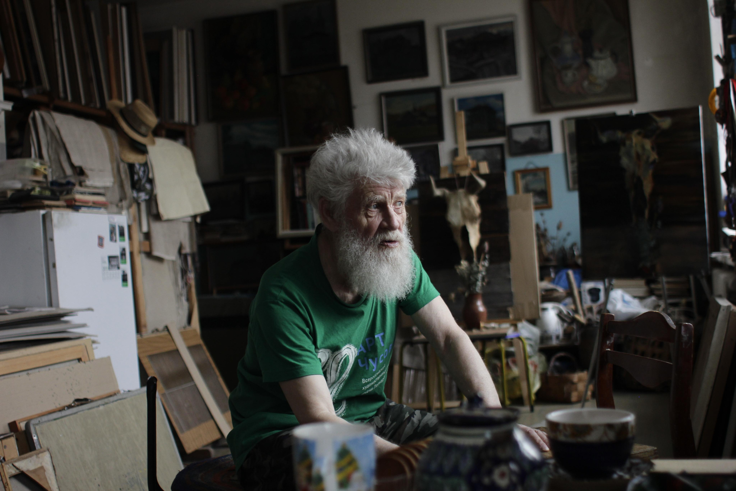 Художник Юрий Антонович Рыбьяков, 2019. Фотограф в Тюмени Даша Михнова. Портреты, фотопроекты, фотодни