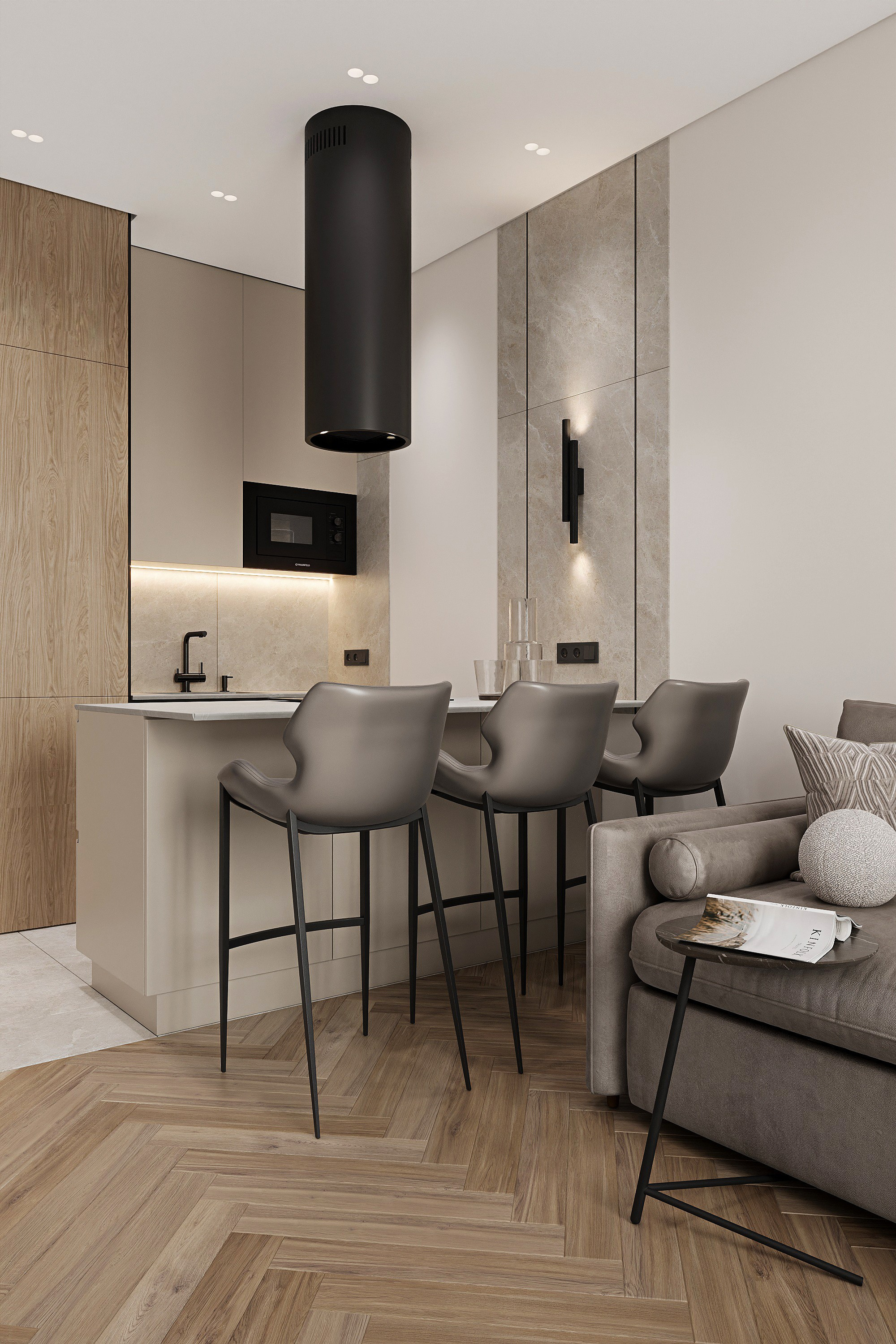 ЖК MYPRIORITY Басманный, 39 м² | МОСКВА. Design interior-Samsonyan R