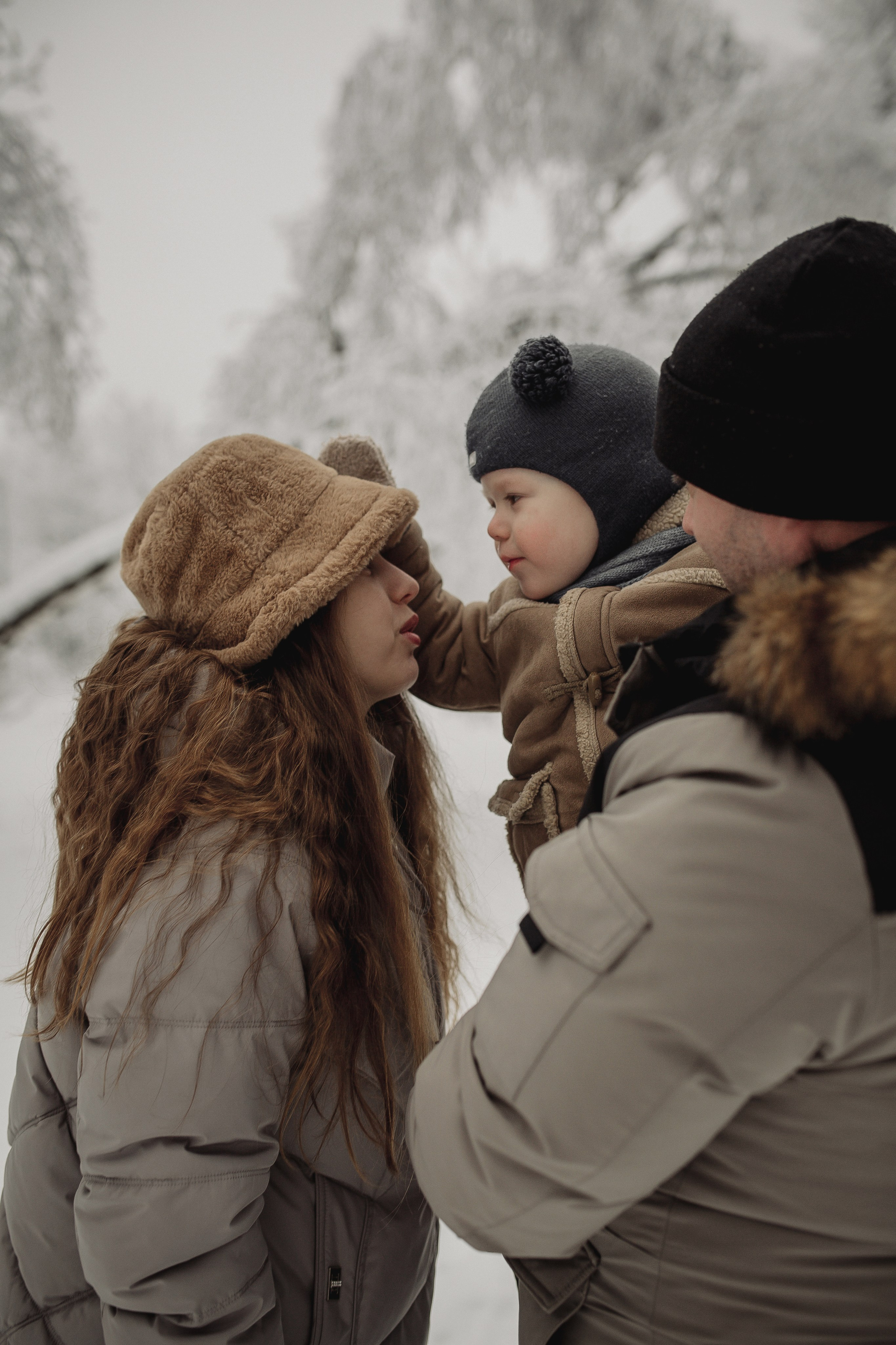 Снежное волшебство Рома, Лиза и Илюша. Семейный и свадебный фотограф в Саратове Катерина Оленская