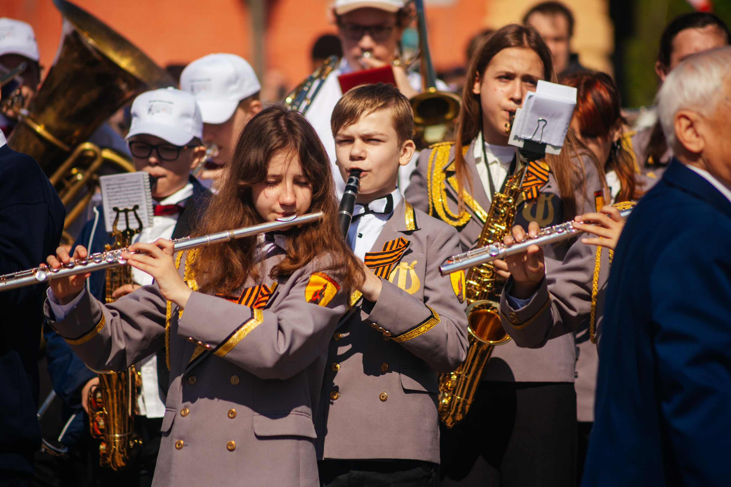 Парад детских духовых оркестров. Семейный фотограф Любовь Саркеева