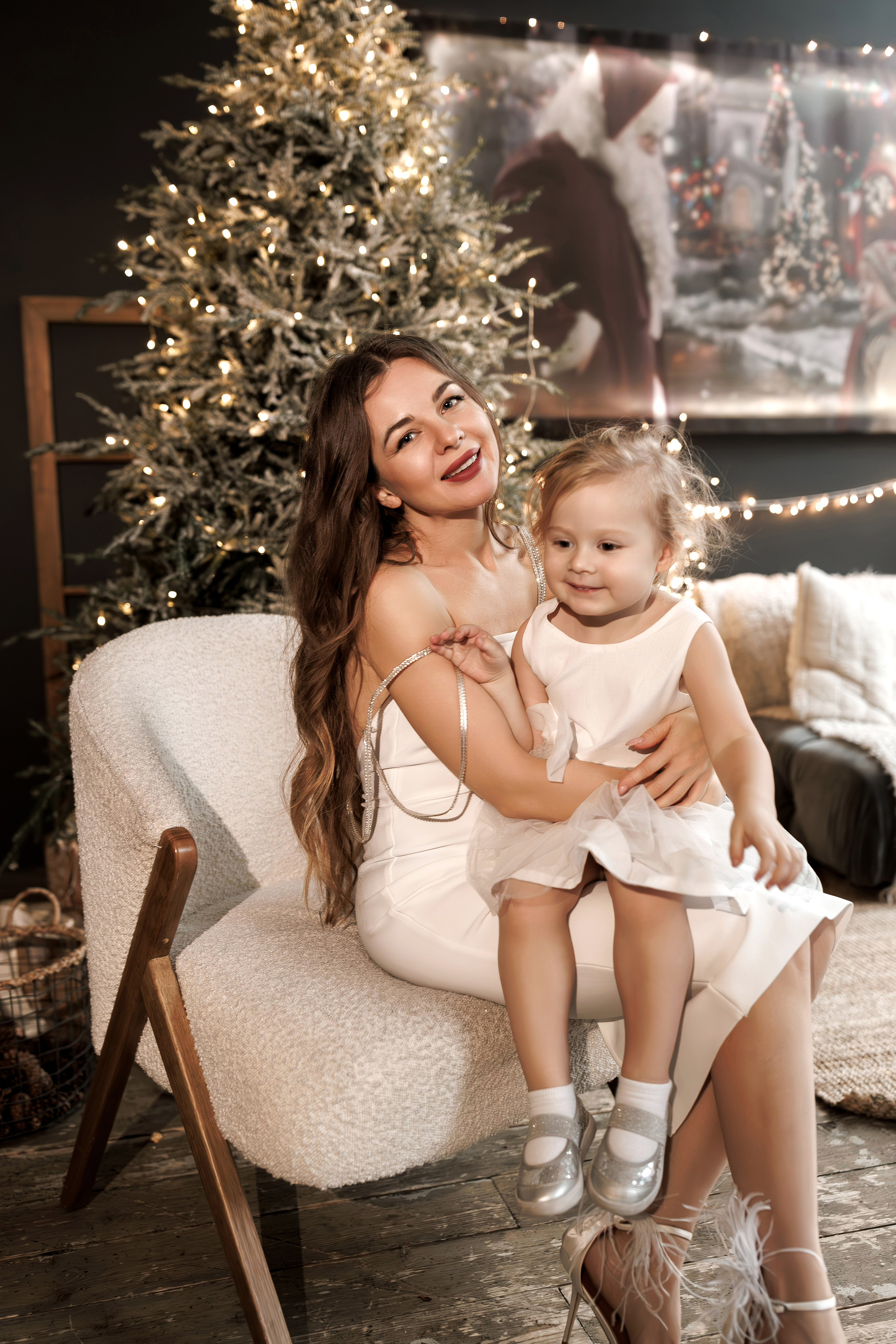 Новогодняя семейная фотосессия в студии FAMOUS (на Павелецкой). Свадебный и семейный фотограф в Москве и МО Елена Агапова