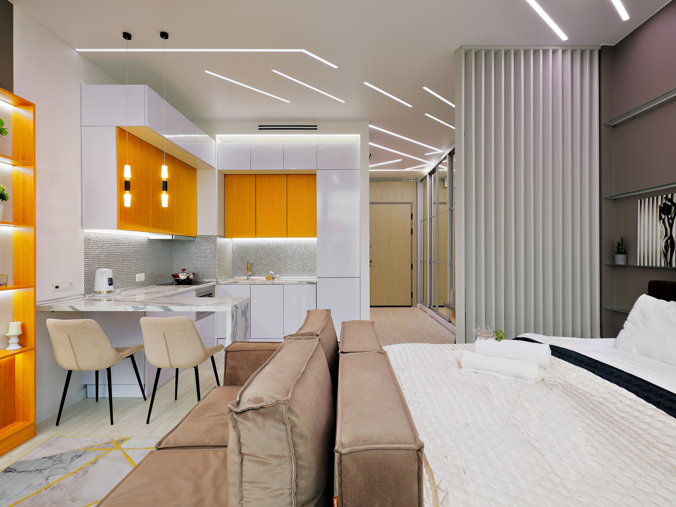 Реализация яркой квартиры-студии для сдачи в аренду. Lina architector | Дизайн интерьера