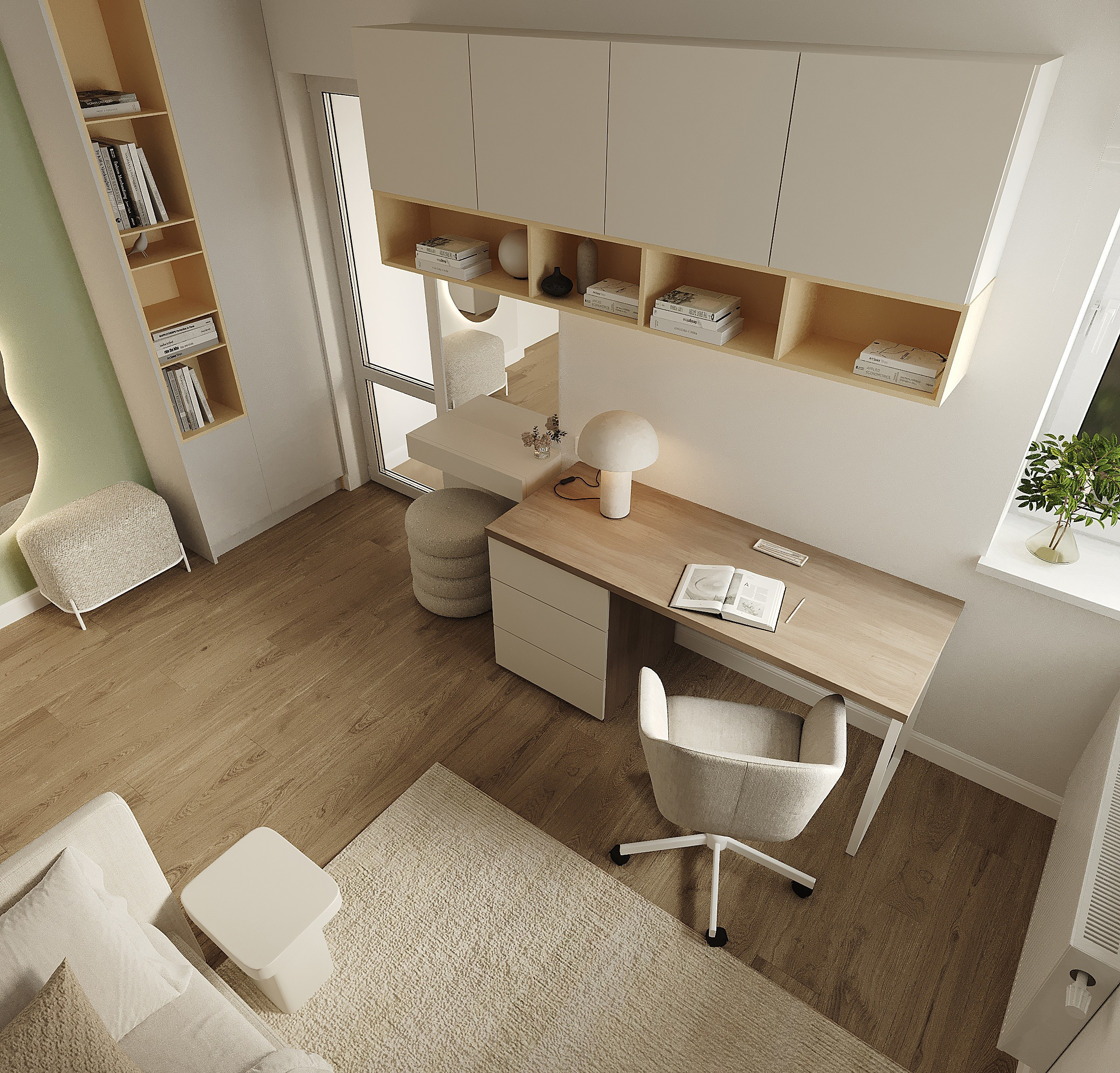 Современная квартира с элементами джапанди. Lina architector | Дизайн интерьера