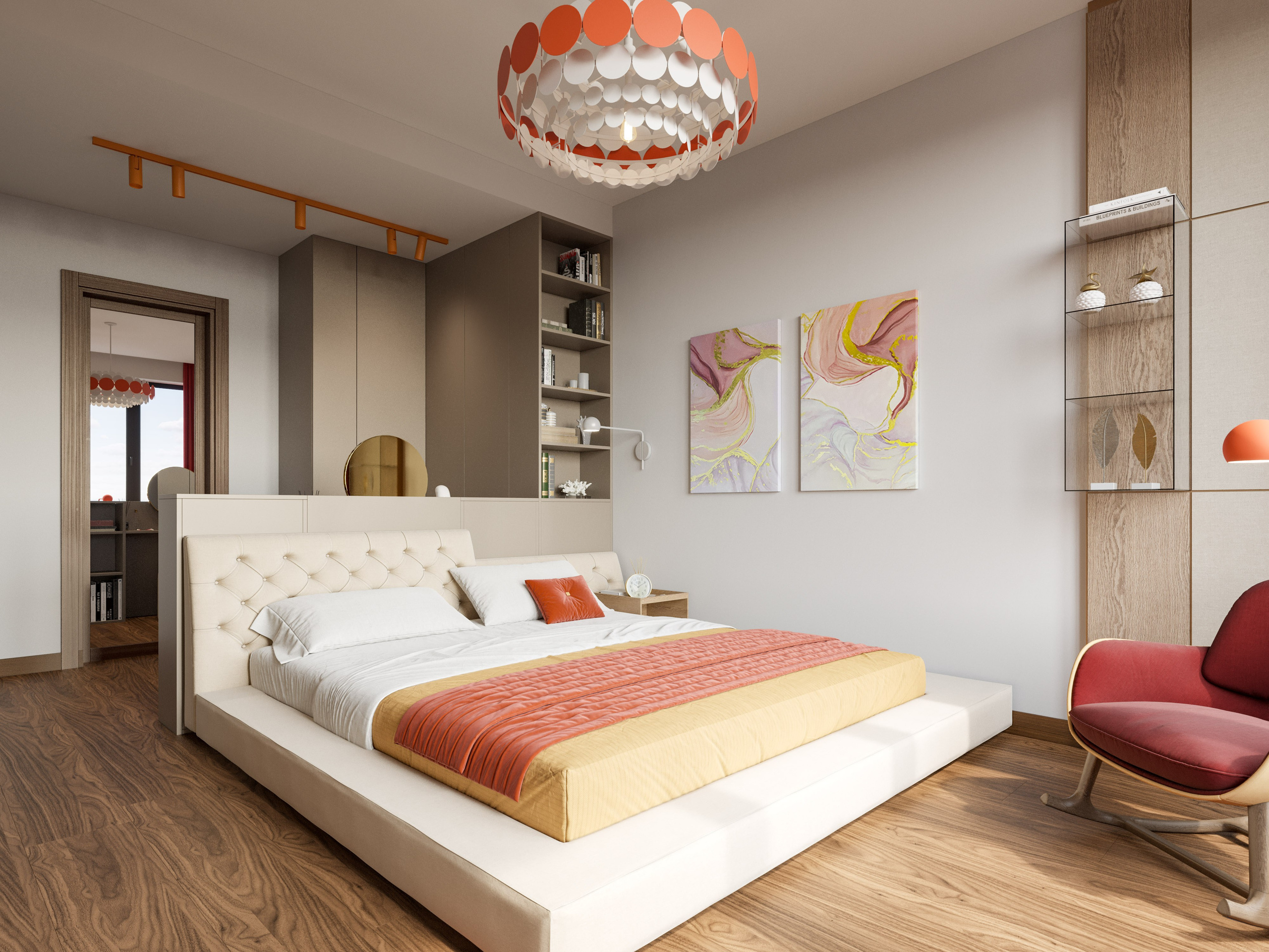 3D Визуализация Квартиры в Белграде | Яркий Современный Дизайн Интерьера. Визуализатор интерьера в Москве | Брагин Кирилл