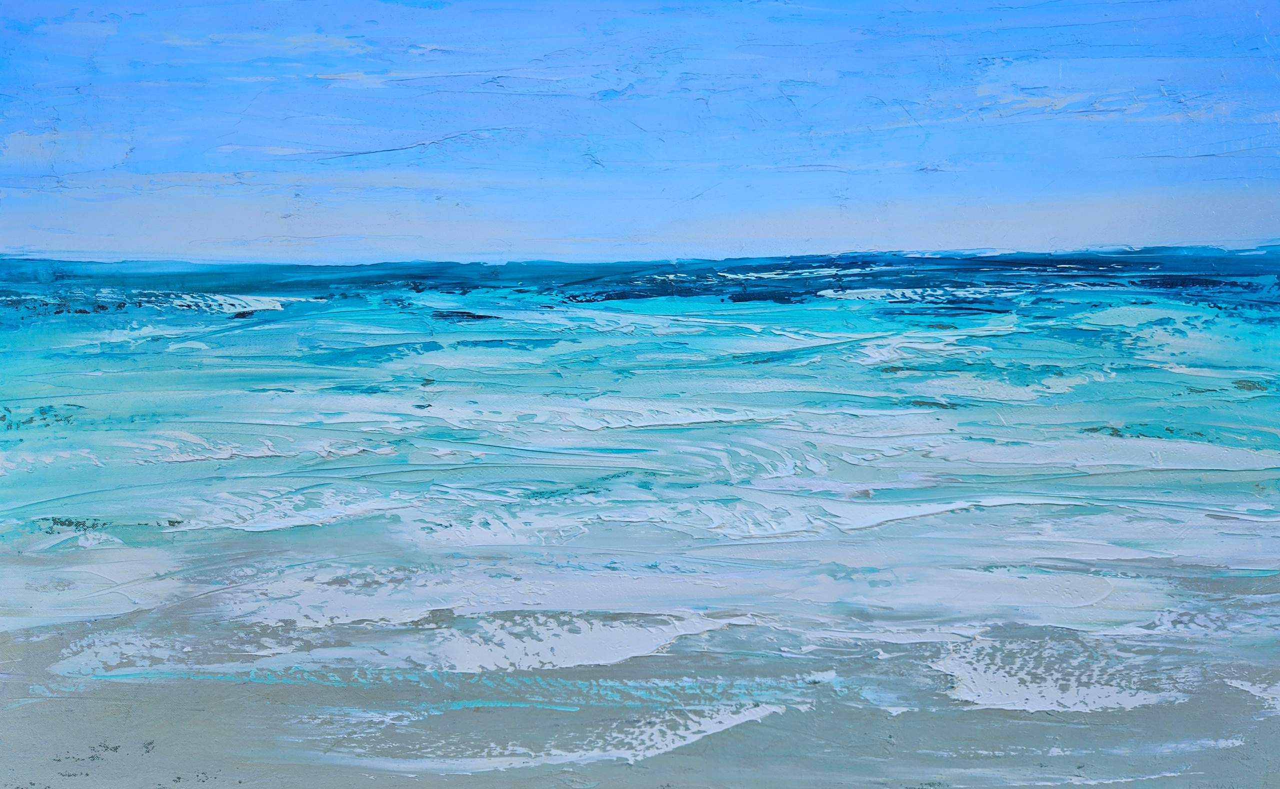"Море". 2024. Холст, масло. 95х115 см. Цена: 30000₽ (в частной коллекции)