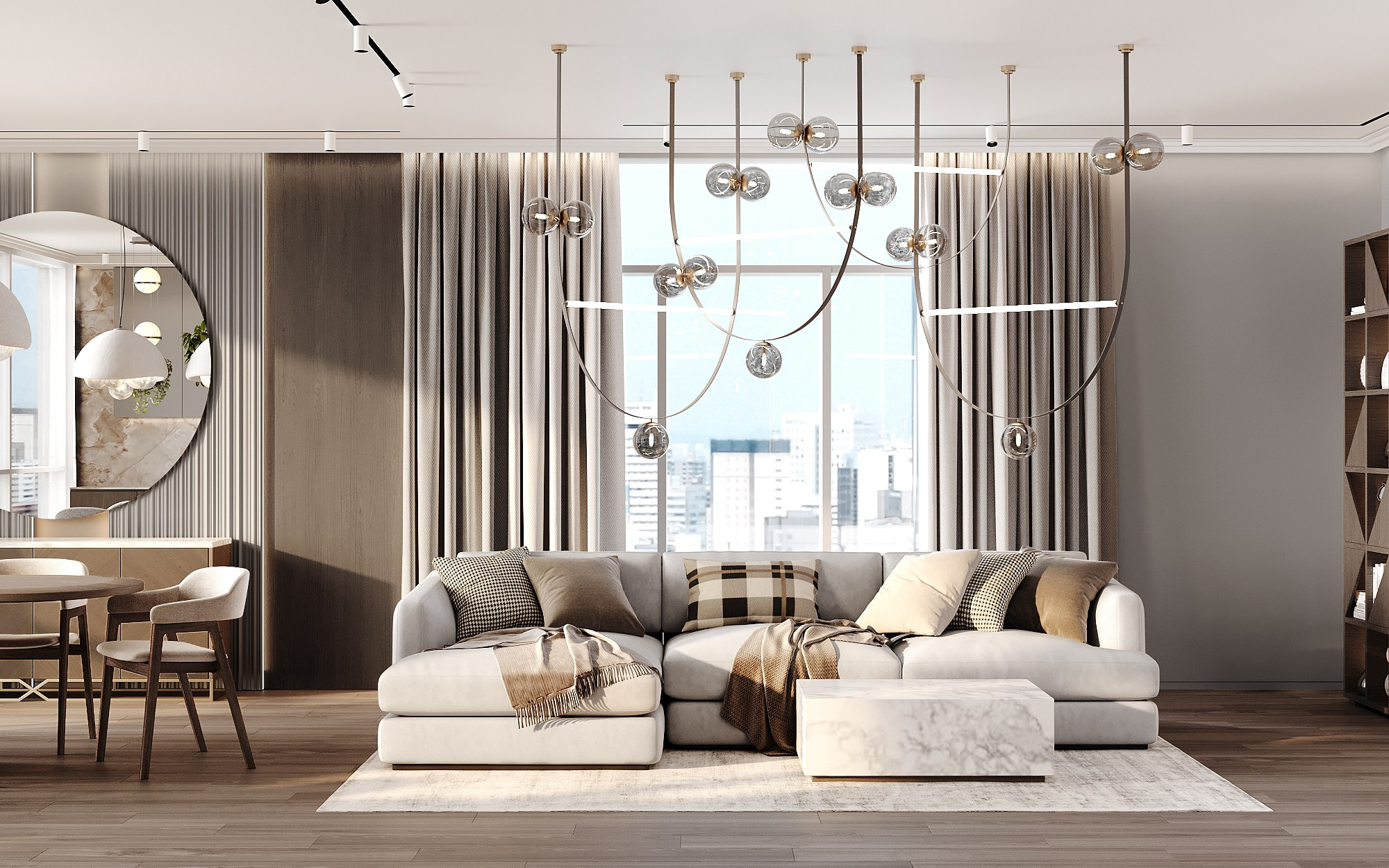 ЖК Зиларт. Квартира 120 м. кв. Дизайн интерьеров с Анастасией Рулевой