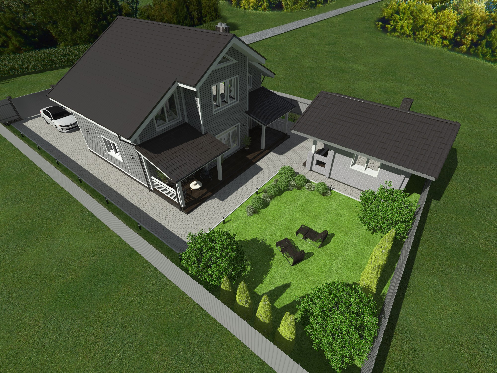 Индивидуальный жилой дом 160 м². ПРОЕКТИРОВАНИЕ ИНТЕРЬЕРОВ И АРХИТЕКТУРНЫХ РЕШЕНИЙ В СТУДИИ SHELOFAST DESIGN