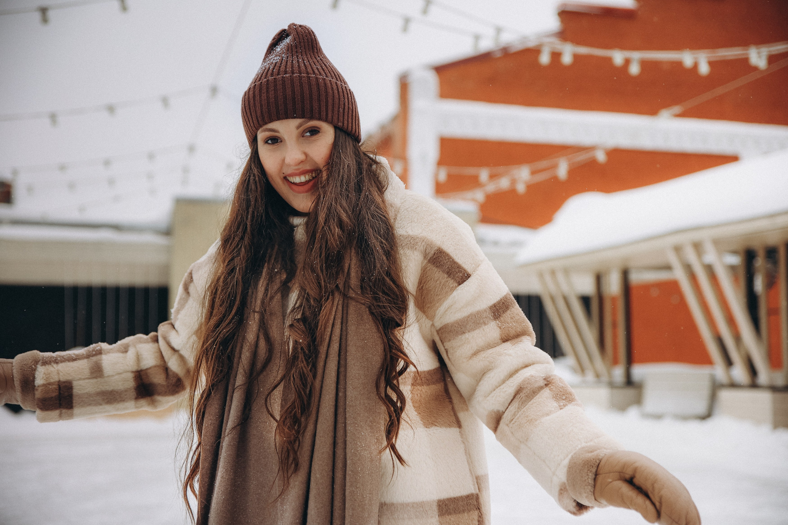 Зимняя фотосессия на катке фотосессия на коньках. Фотограф Владимир Москва