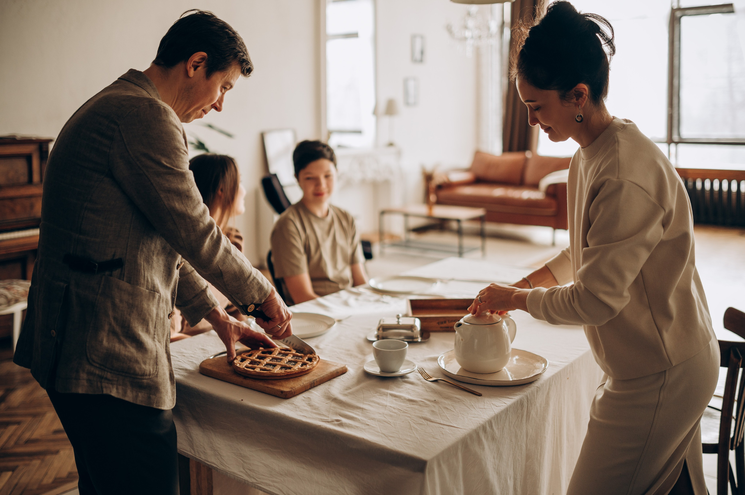 Уютная семейная съёмка в студии. Семейный фотограф в Домодедово и Москве Елена Пичугина