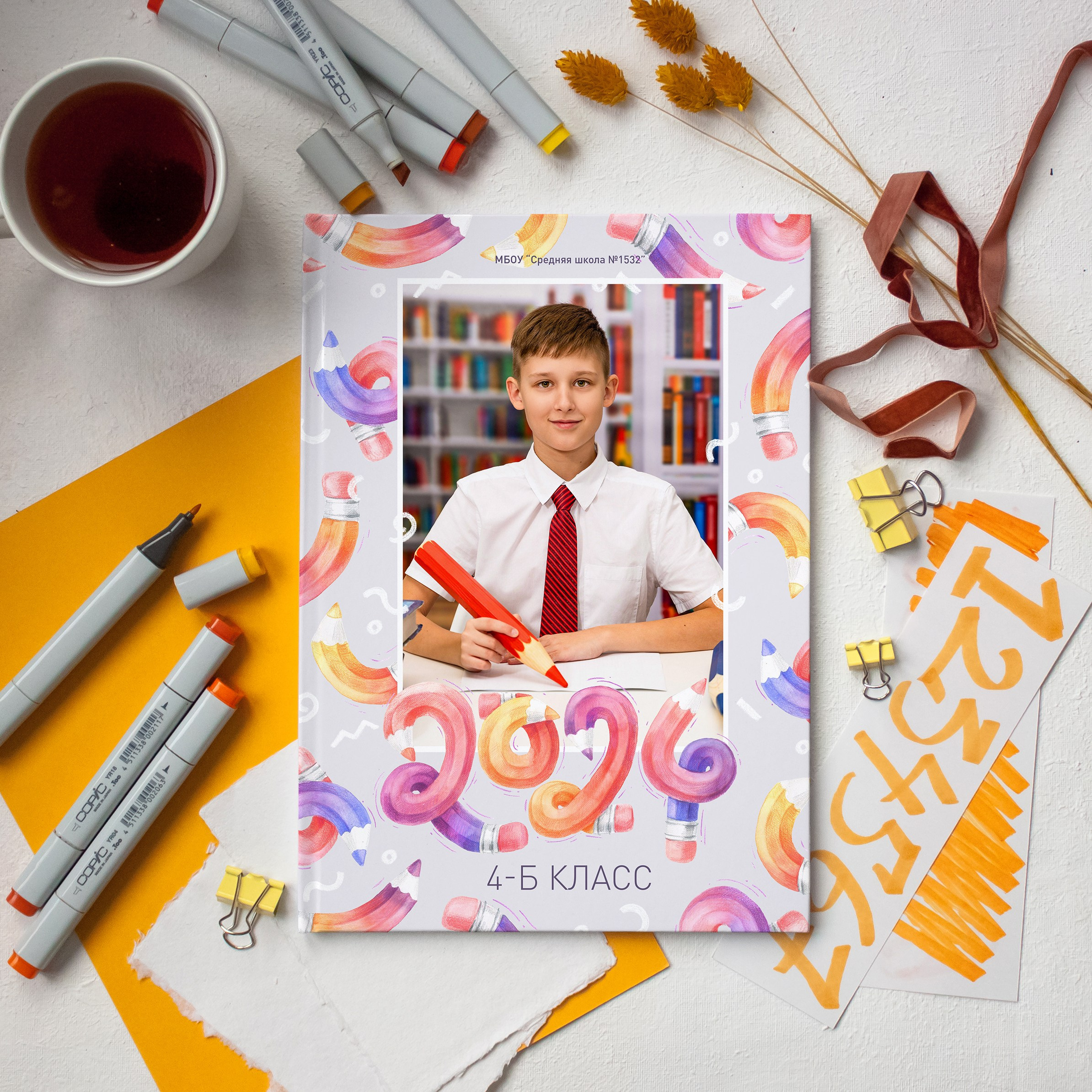 НШ Дизайн Цветные карандаши. Выпускные альбомы в Подольске Москве и МО