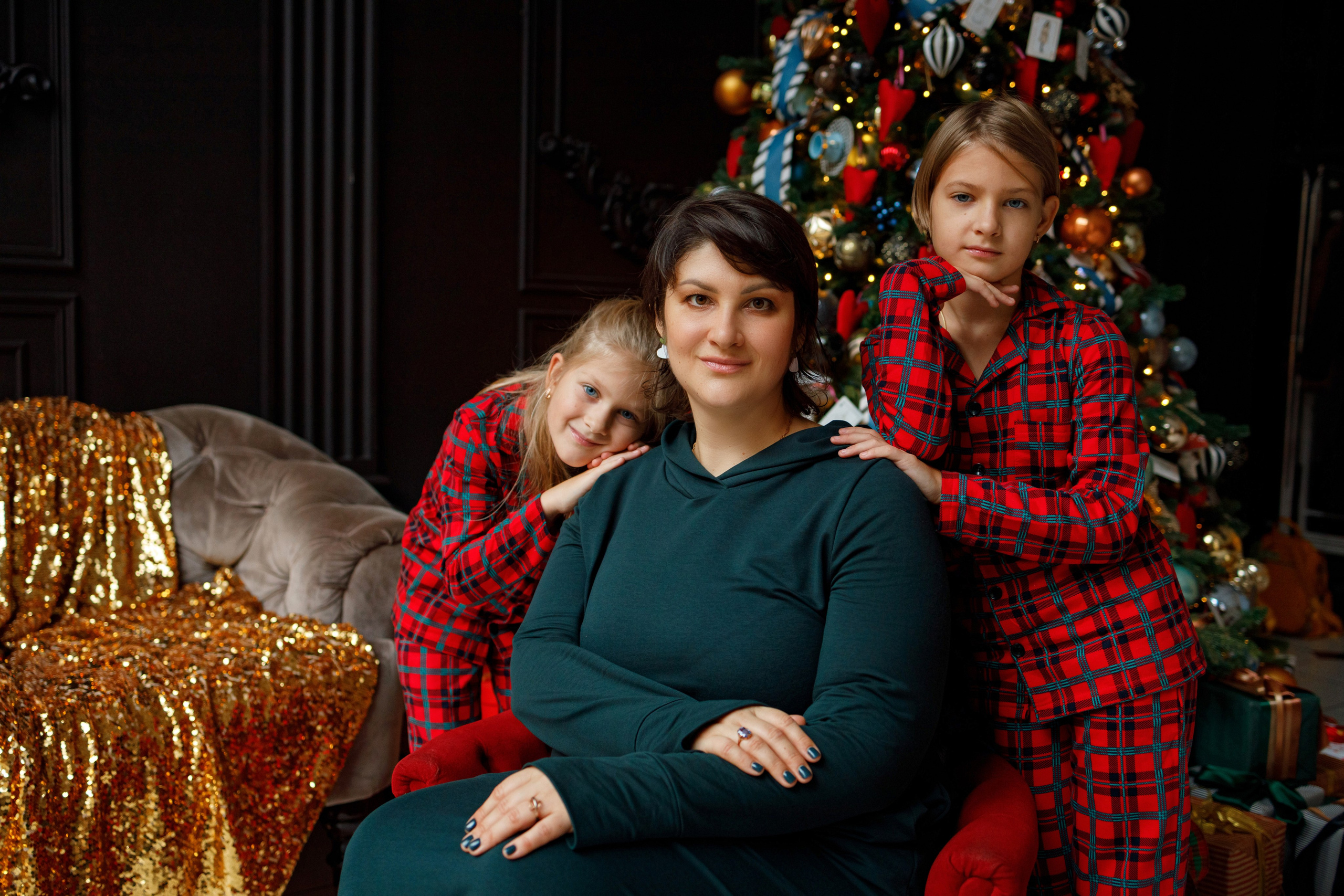 Оля и дочурки. Портретный и семейный фотограф в Москве Стаховская Елена