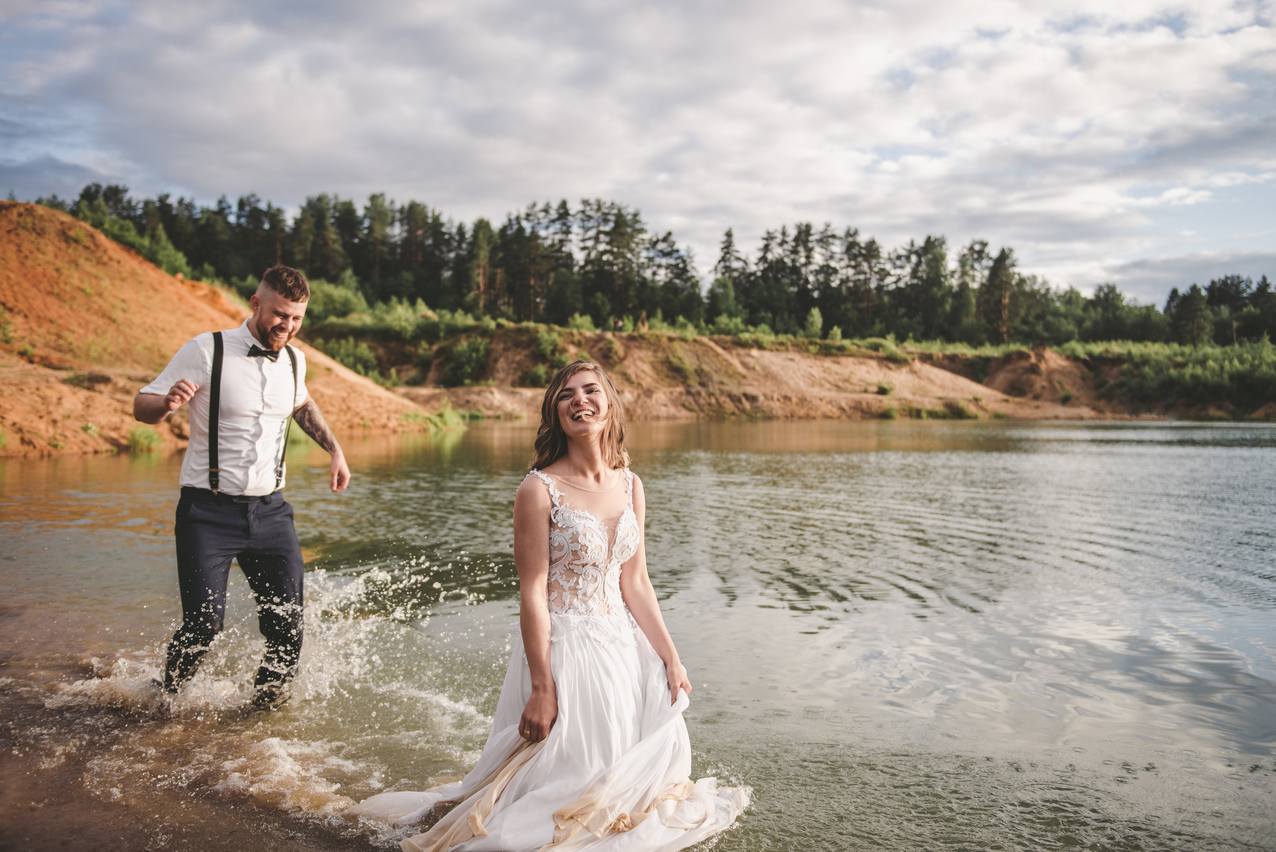 Выездная регистрация на песчаном карьере. Свадебный и семейный фотограф София Невская