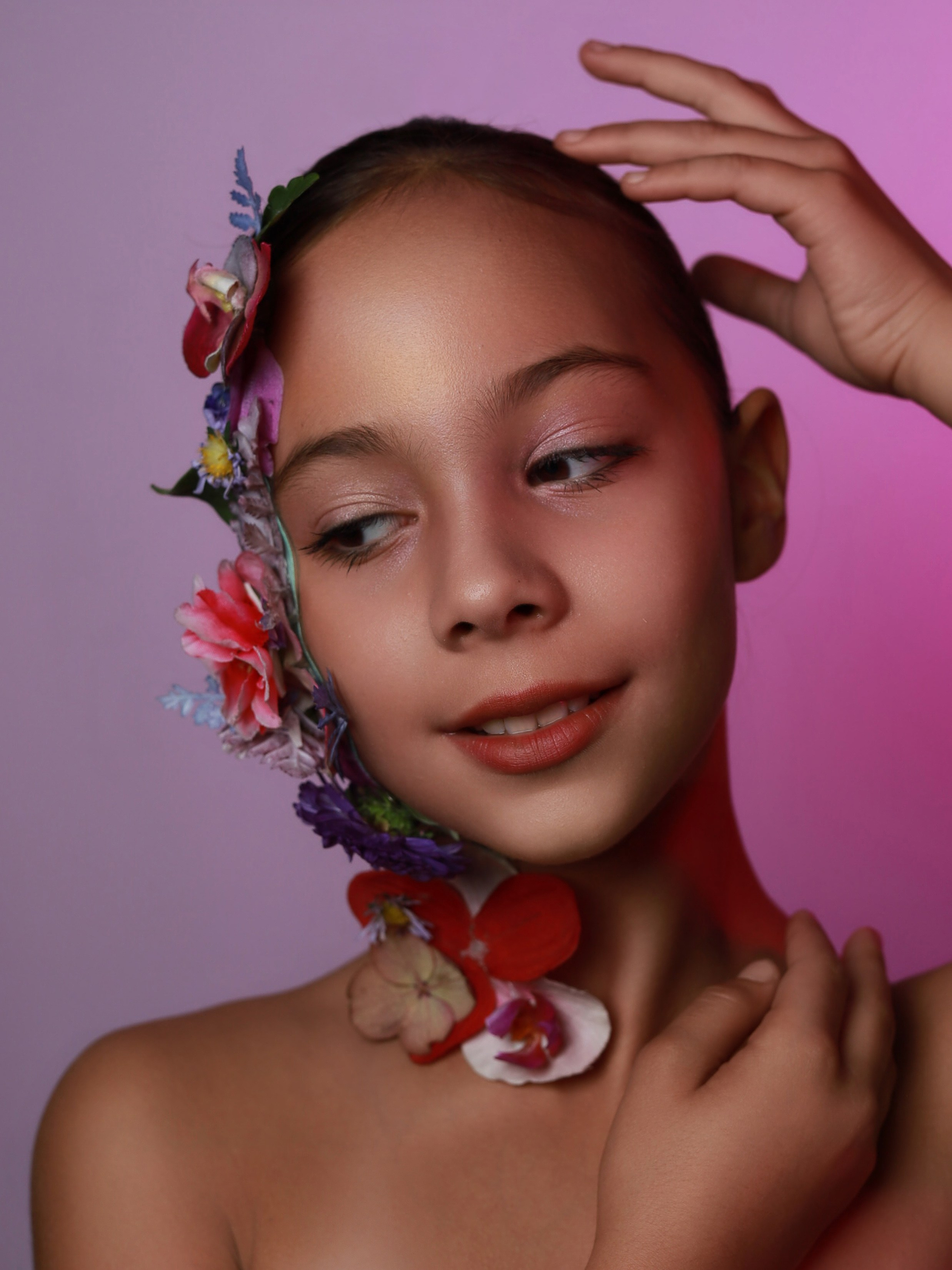 Портреты с цветами. Фотограф Юлия Мальцева