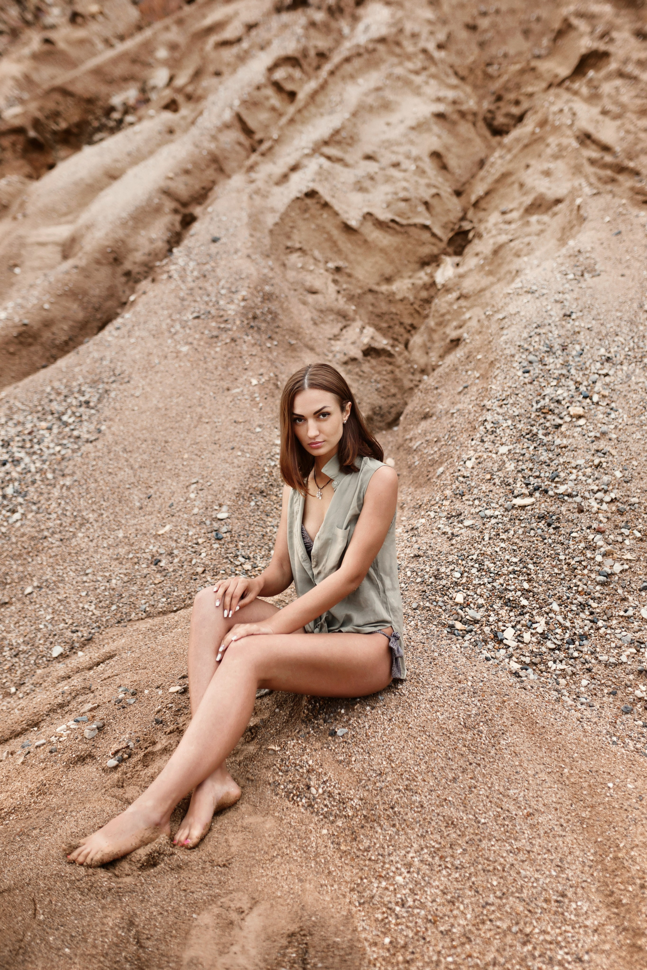 Яна. Песчаный карьер. Камни.Закат. Фотограф в Новосибирске Ася Зверева