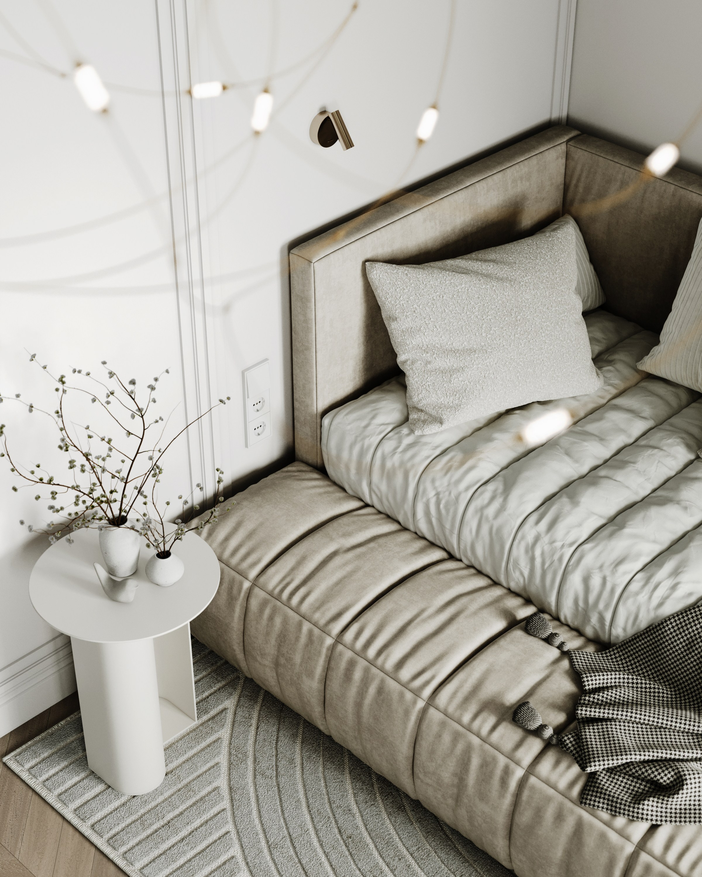 Квартира для молодой семьи. Создание 3д визуализаций. Анимированное видео. Сборка сцен