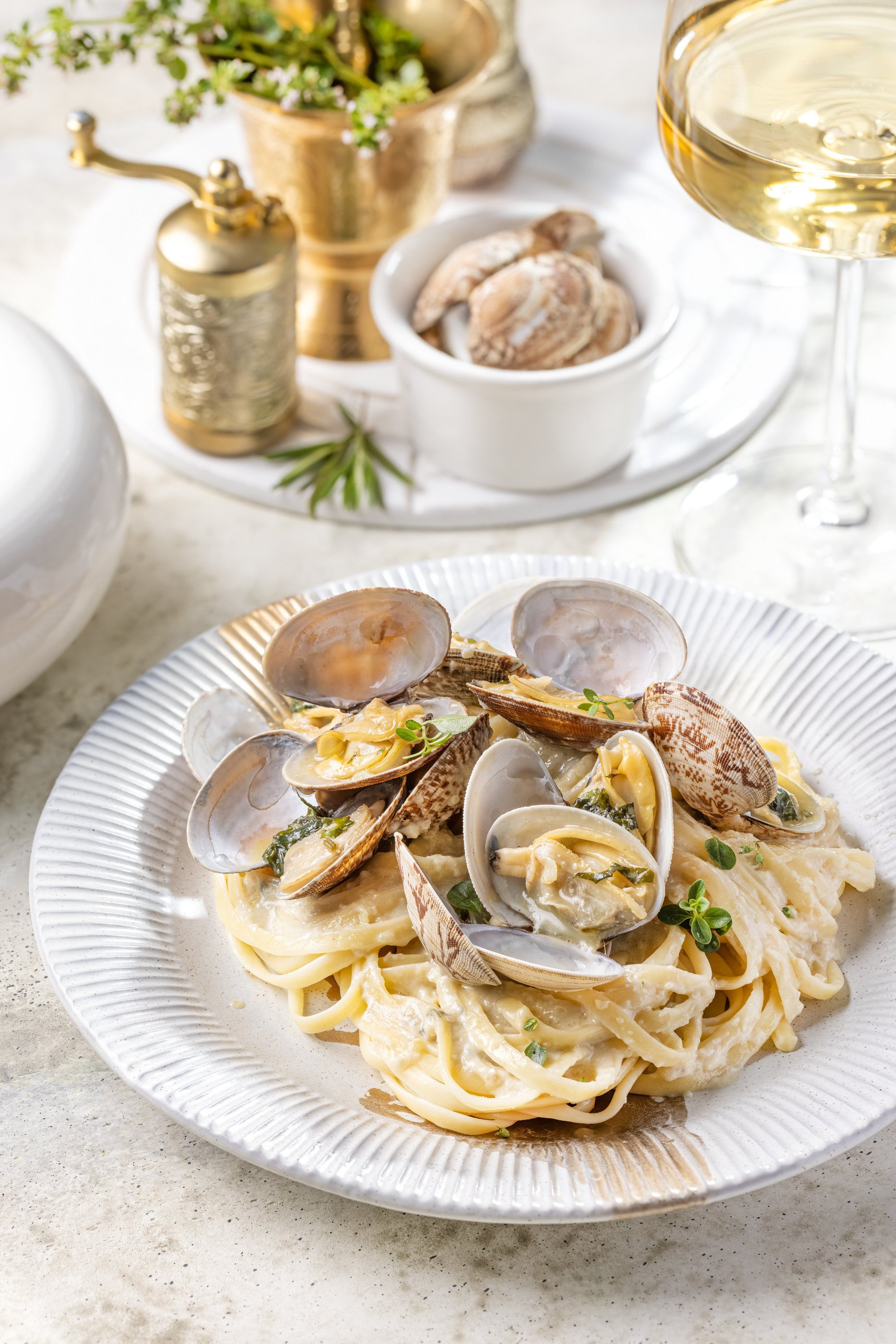 Паста с вонголе. Юлия Космо — фуд-фотограф, предметный стилист, Москва