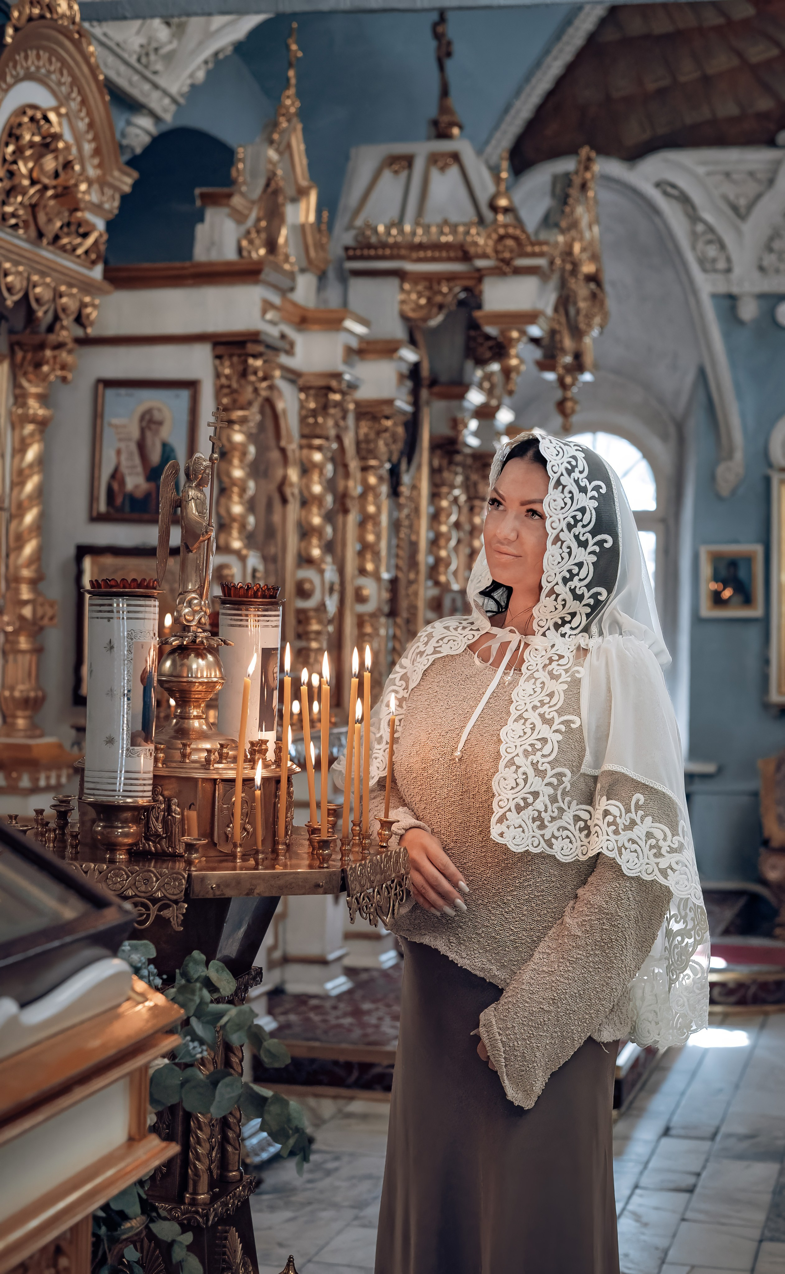 Крещение Аглайи в Покровском кафедральном соборе. Фотографы крещения/венчания  Красноярск Татьяна и Вячеслав Переваловы