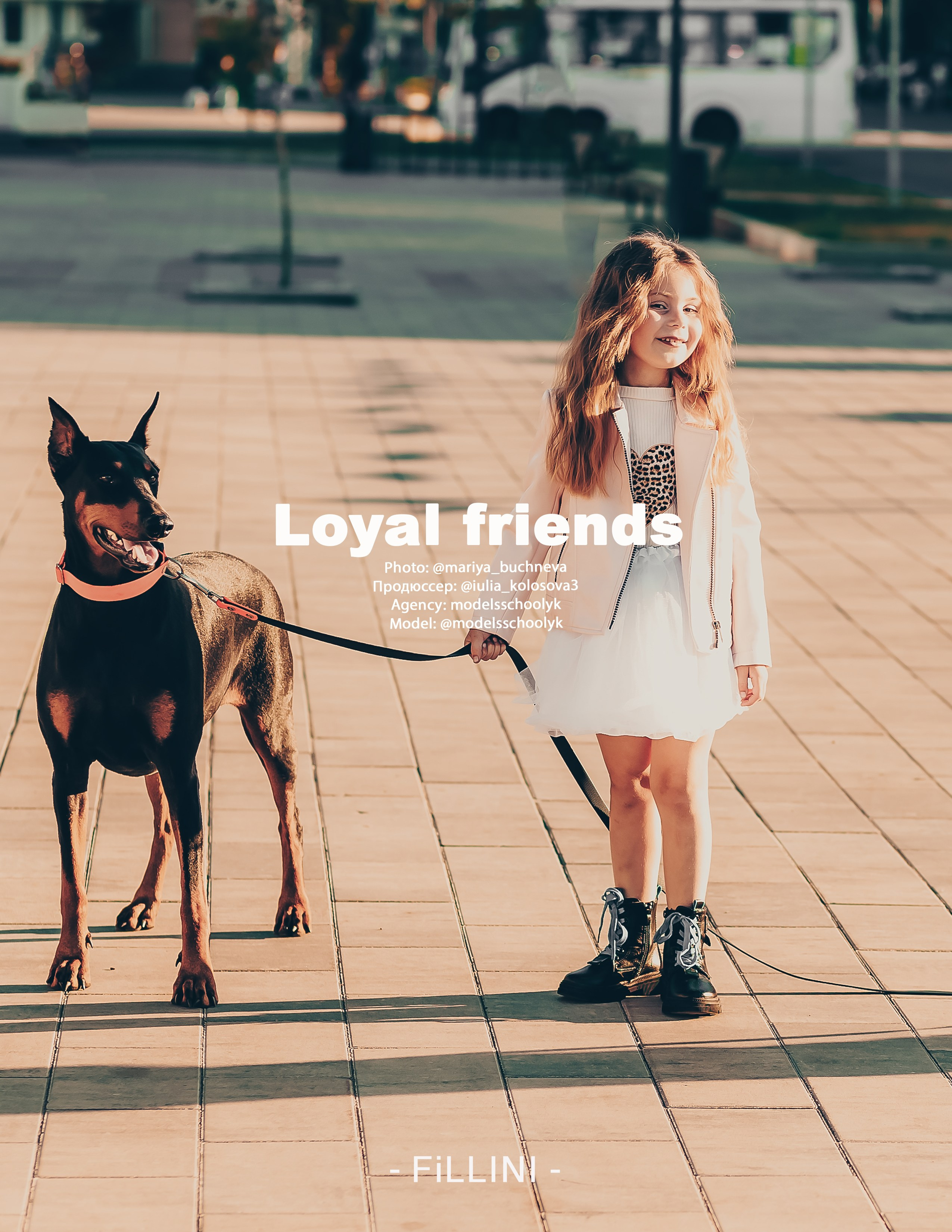 Детская фотосессия с доберманом в Серпухове. Фотограф в Подольске — Мария Бучнева