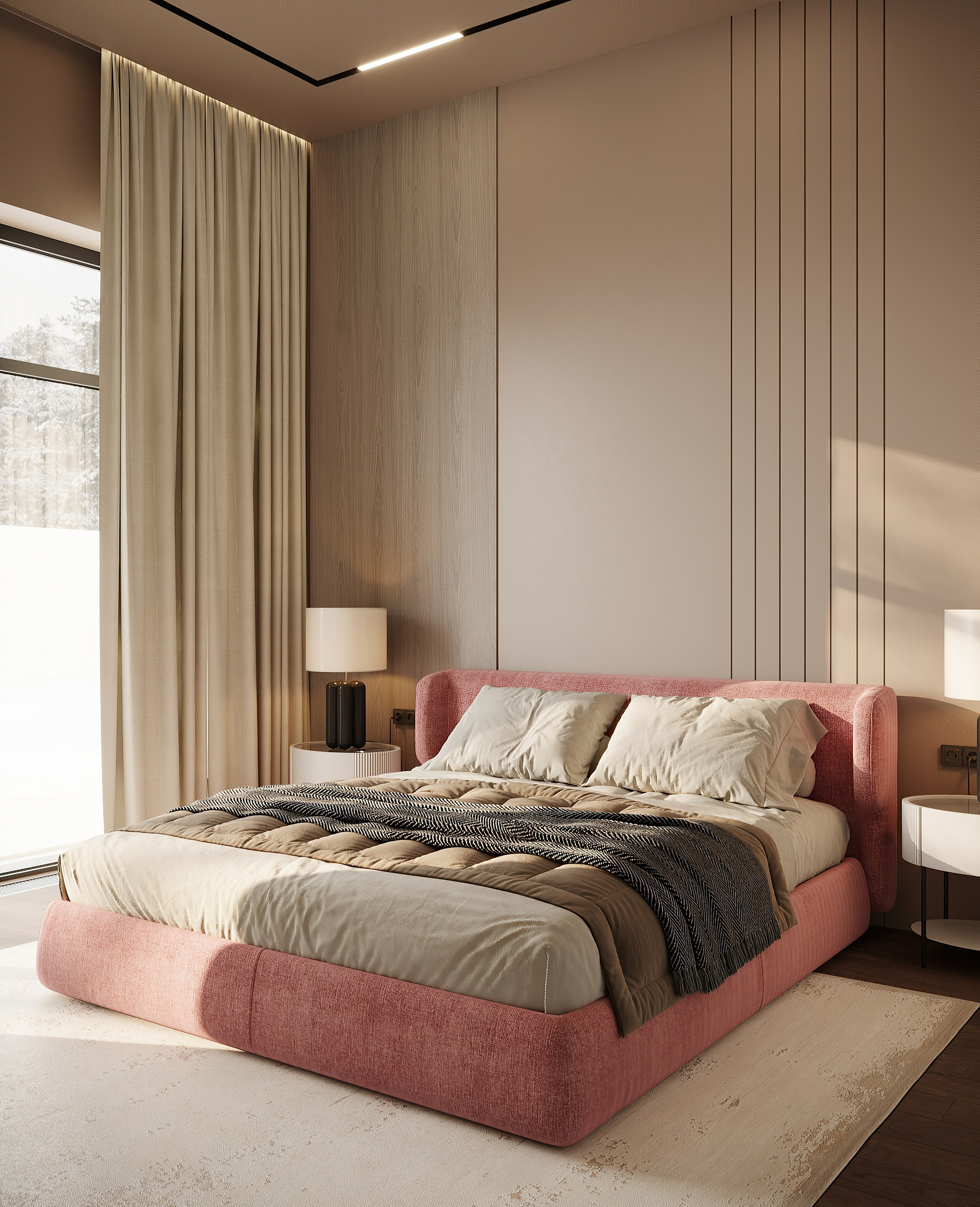 Гостевая спальня по проекту Мартыновой Н. и Бородиной Е. Визуализатор Векшина Елена