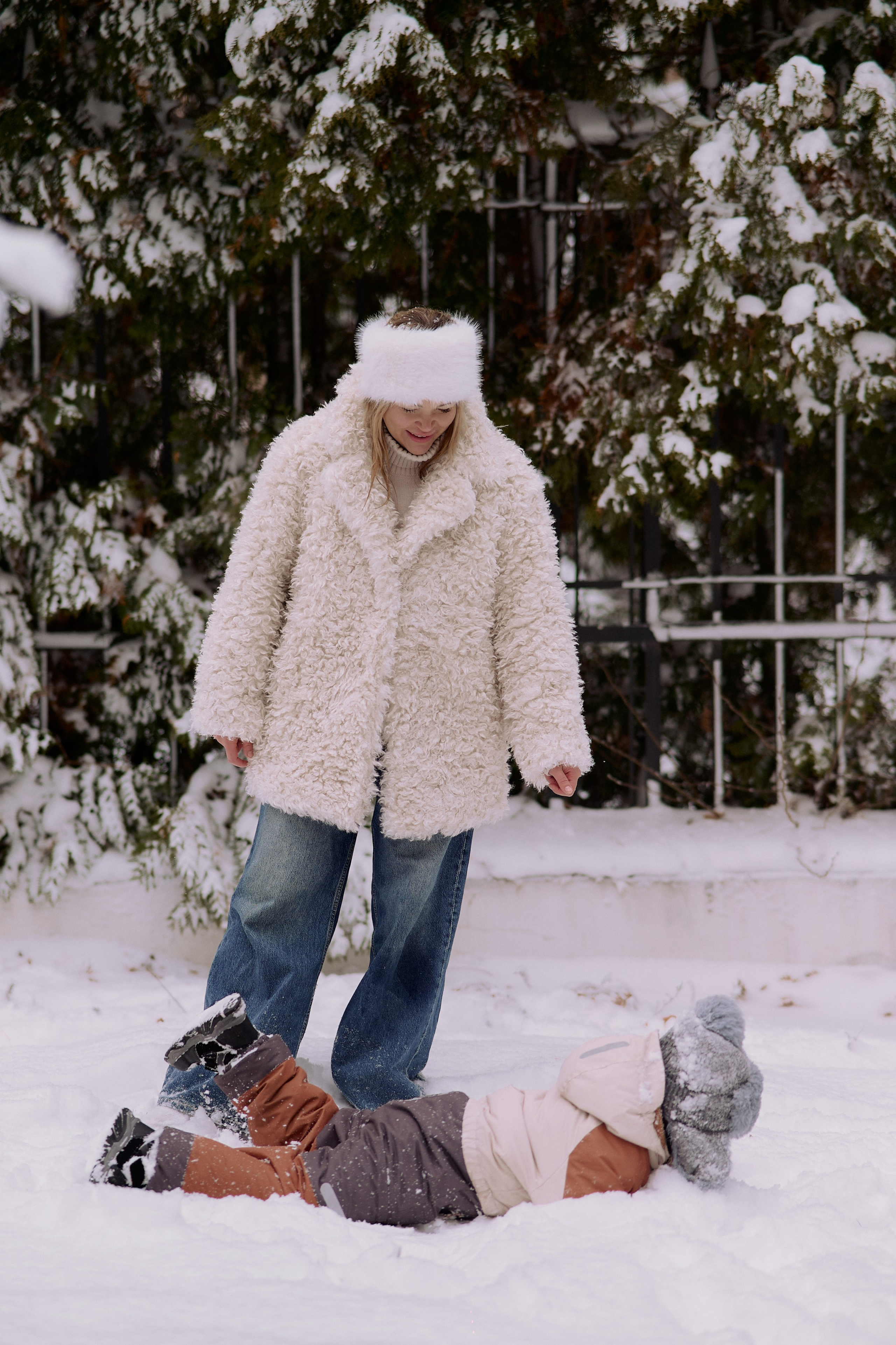 Паша, Света и Марк на зимней прогулке. Семейный и свадебный lifestyle-фотограф в Москве Мария Петрова