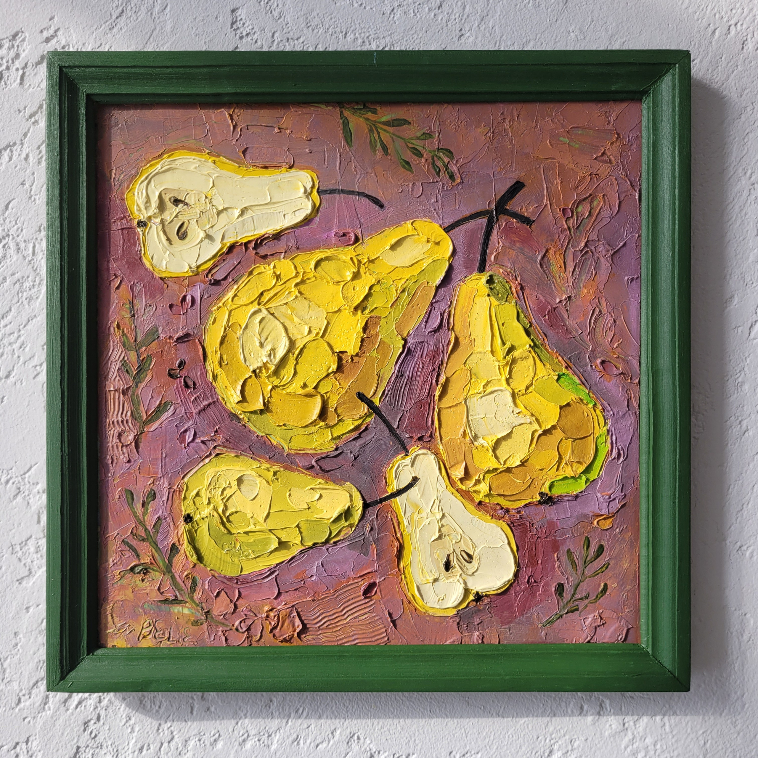 Картина маслом Грушевая семейка. Галерея авторских картин художницы Бельмесовой Евгении