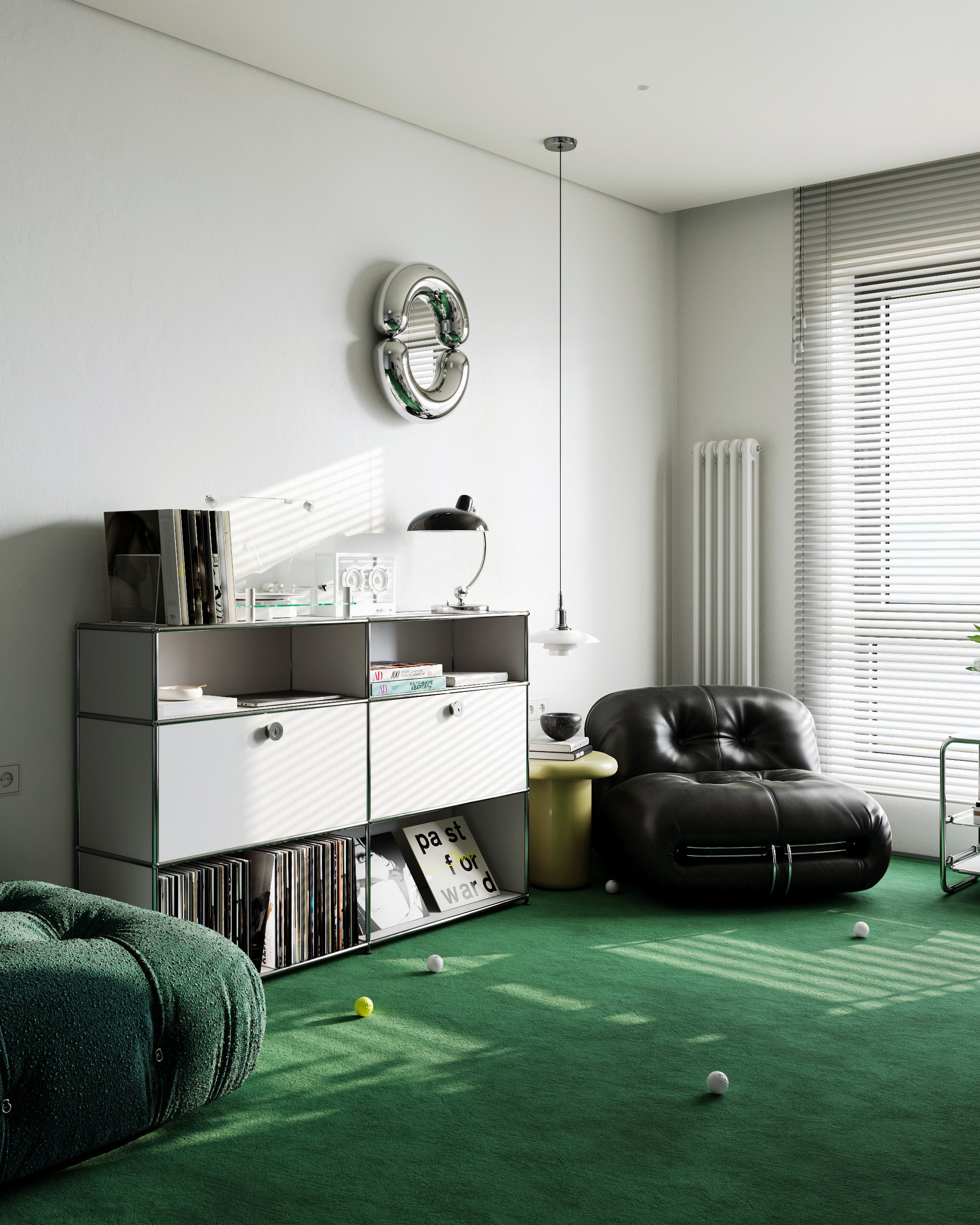 WHITE HOME OFFICE. 3D визуализация интерьера eugene7even