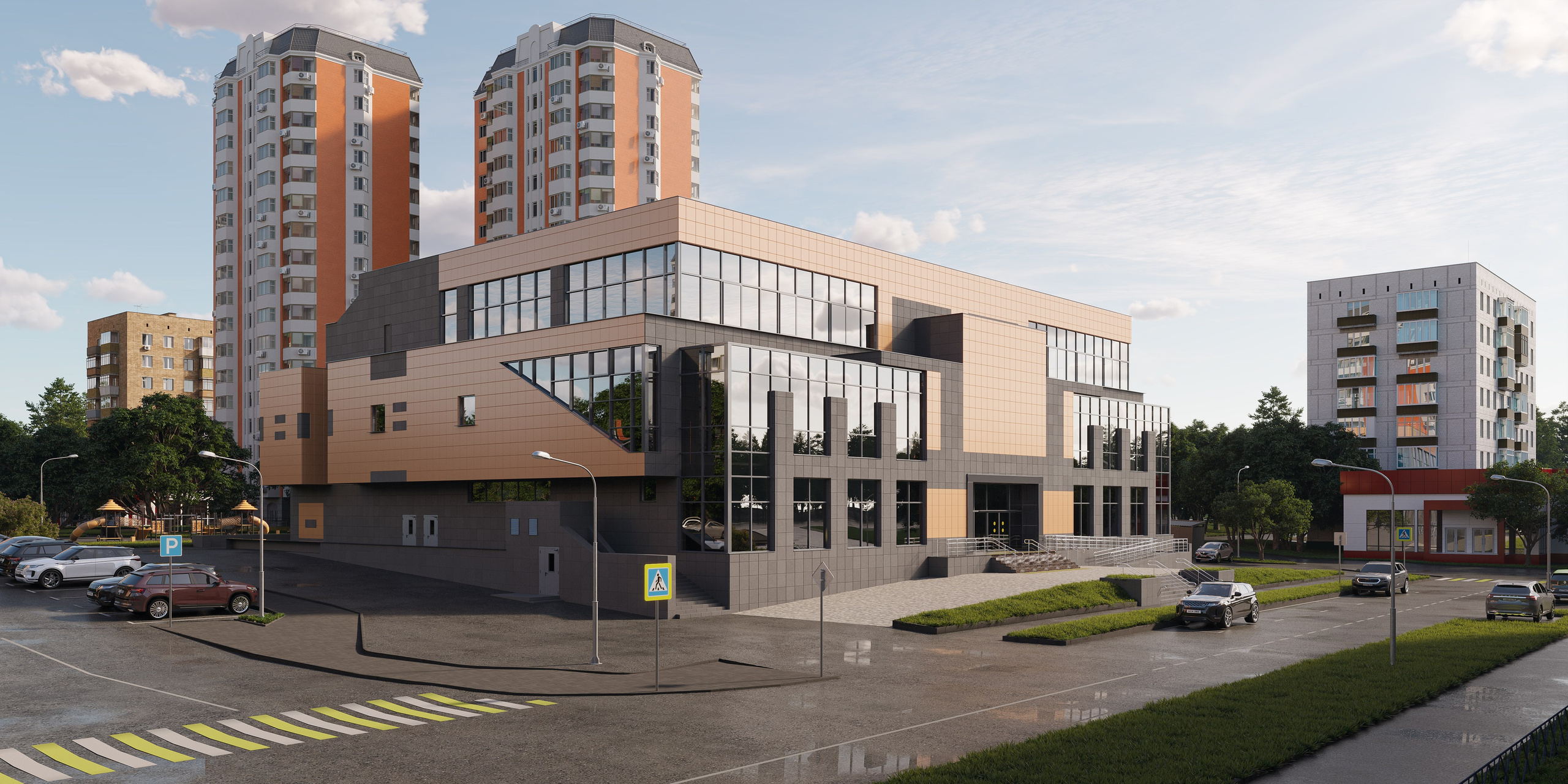 Торговый Центр, Солнцево. 3D визуализация интерьера и архитектурной среды