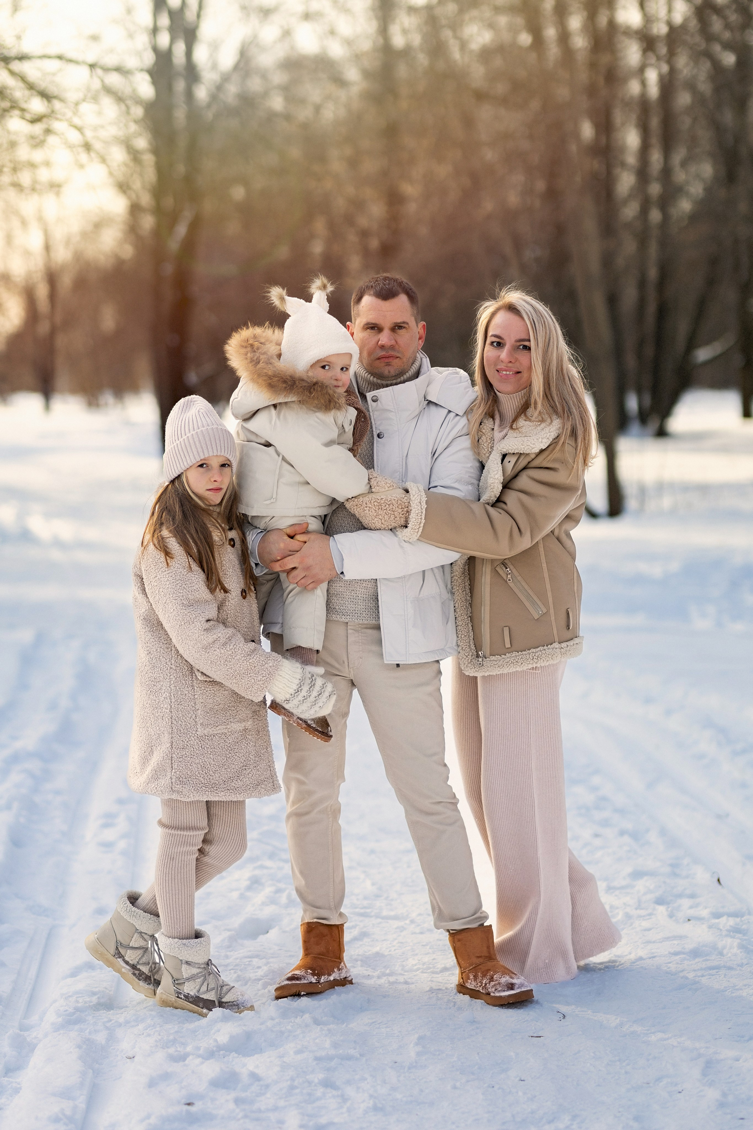 Фотосессия в зимнем парке. Семейный фотограф в Москве Трубинова Екатерина