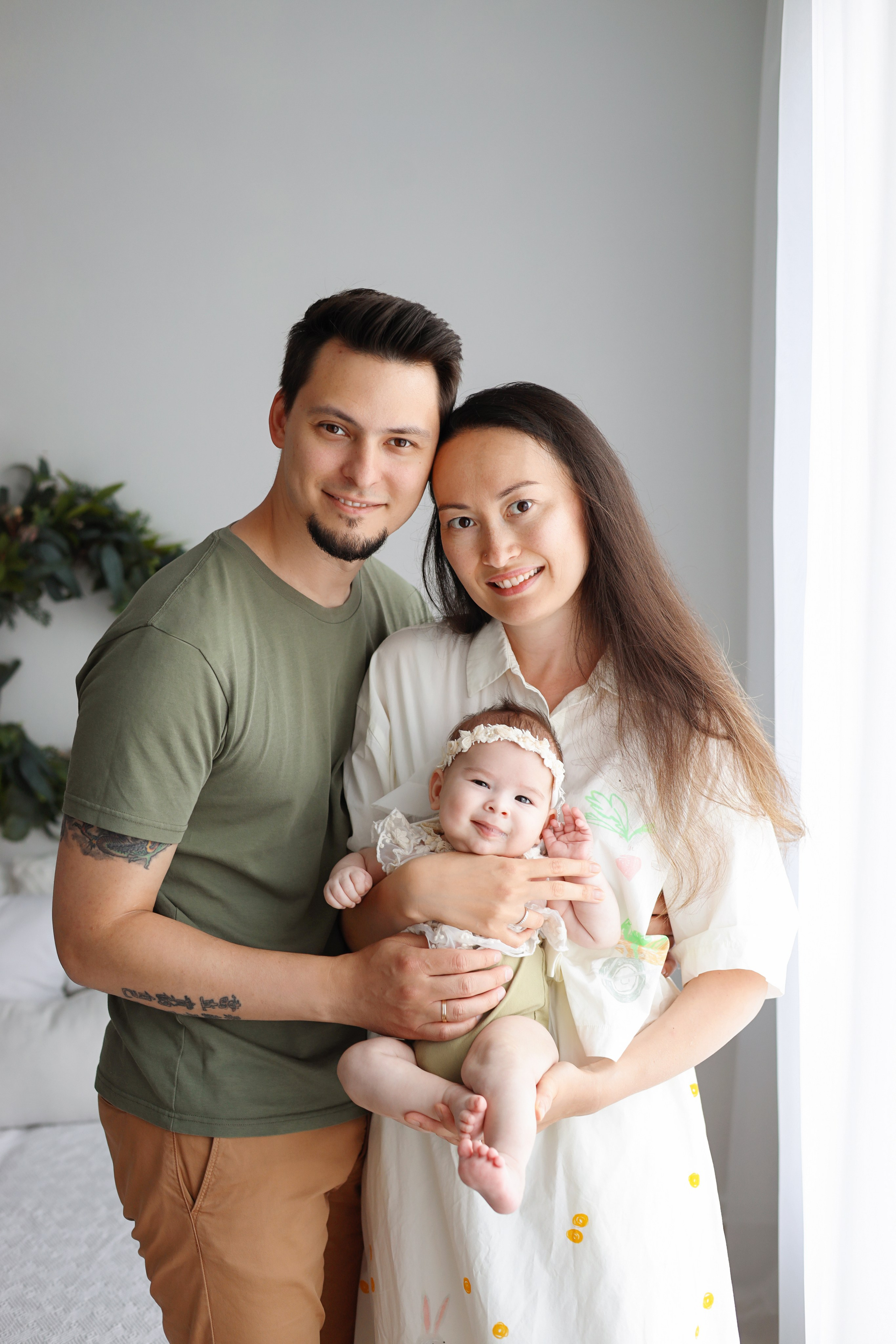 Фотосессия Василисы в студии в Бутово. Фотограф новорожденных Москва. Ньюборн фотограф Москва