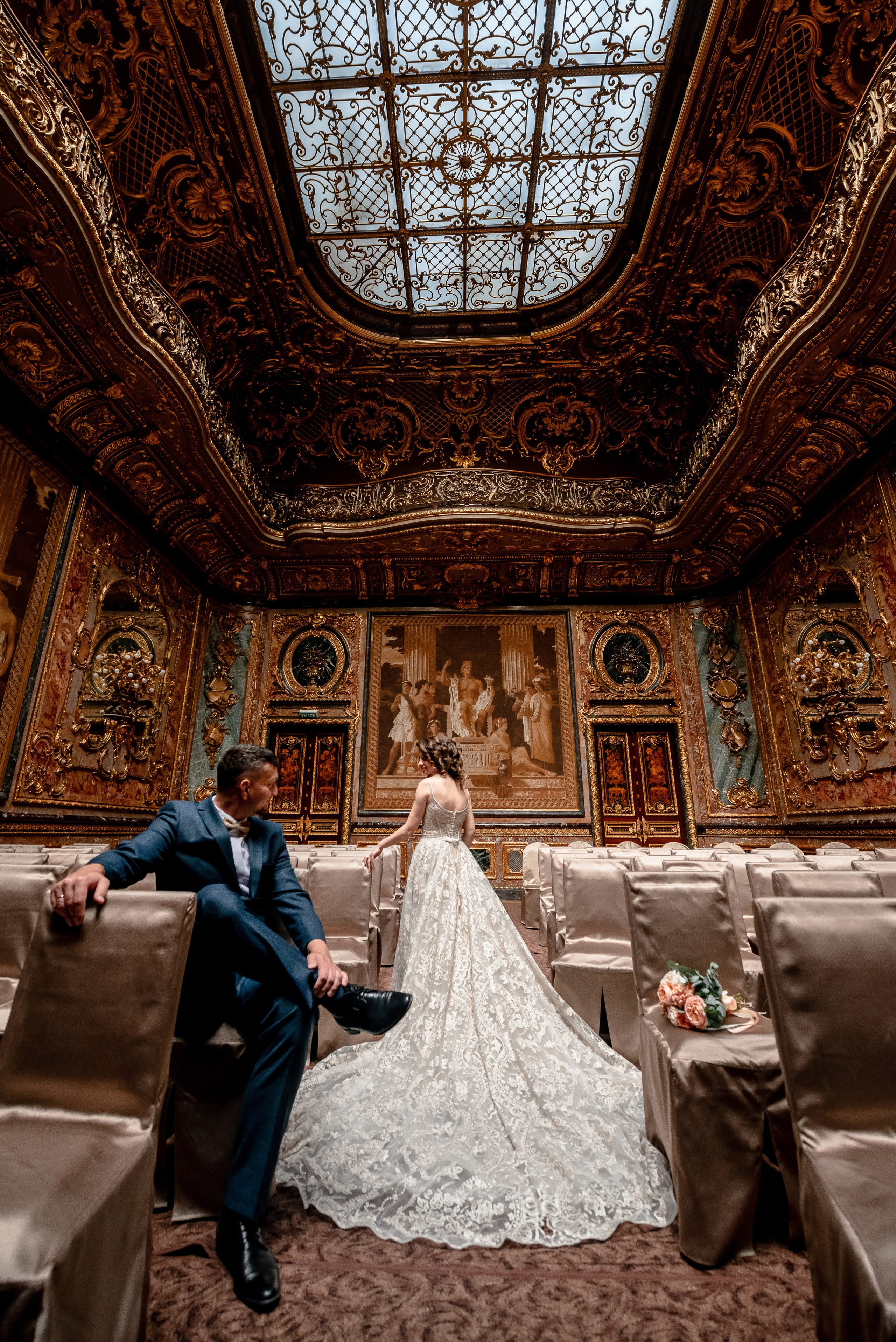 Елена и Дмитрий (свадебная фотосессия в Доме Архитектора — особняке Половцова). Портретный, семейный и свадебный фотограф в Санкт-Петербурге и в Пушкине Ширяев Денис