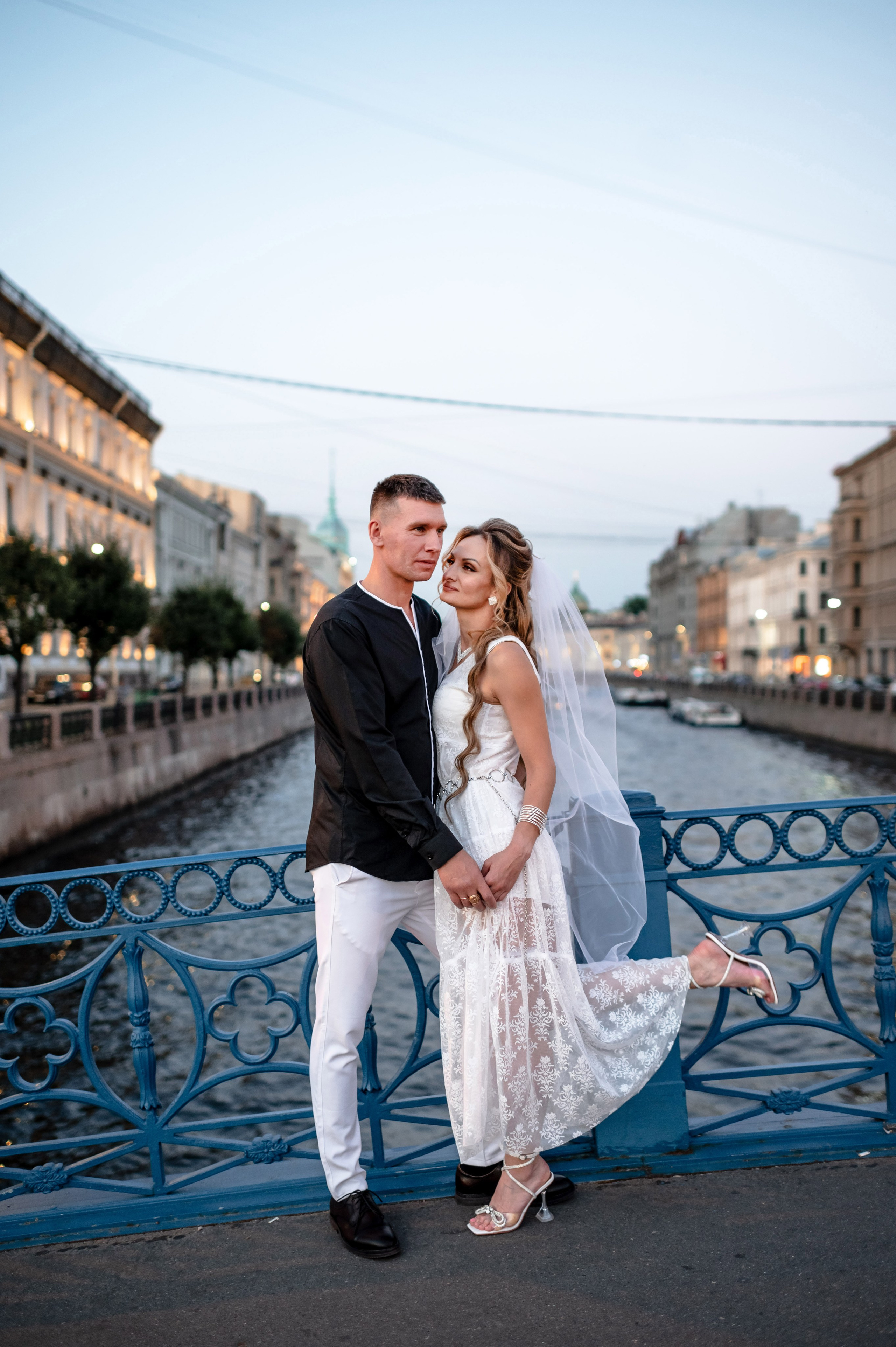 Екатерина и Андрей (свадебная фотосессия в вечернем Петербурге). Портретный, семейный и свадебный фотограф в Санкт-Петербурге и в Пушкине Ширяев Денис