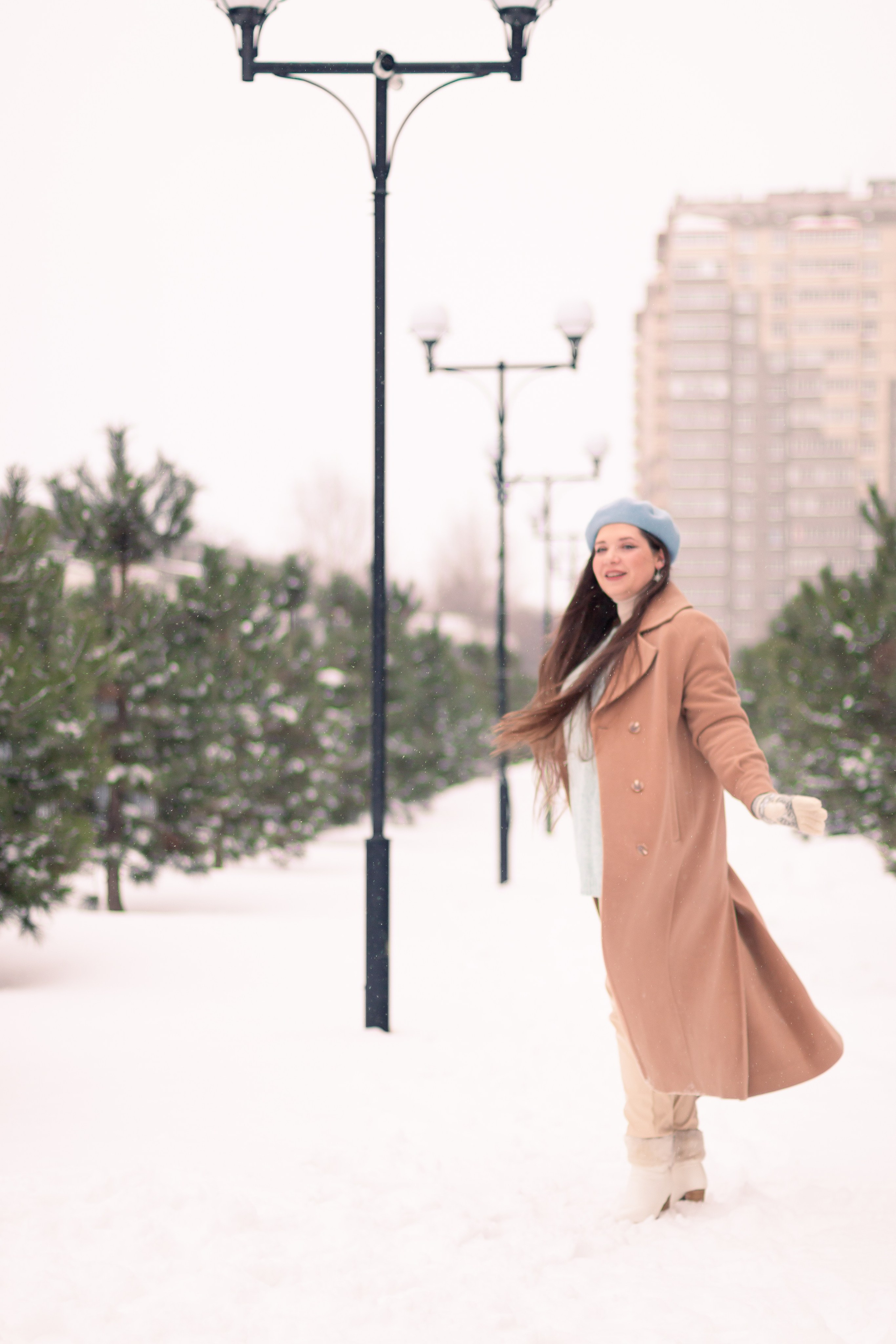 Настя. Снег, мороз и мандаринки. Анна Беликова — Семейный и портретный фотограф Ростов-на-Дону