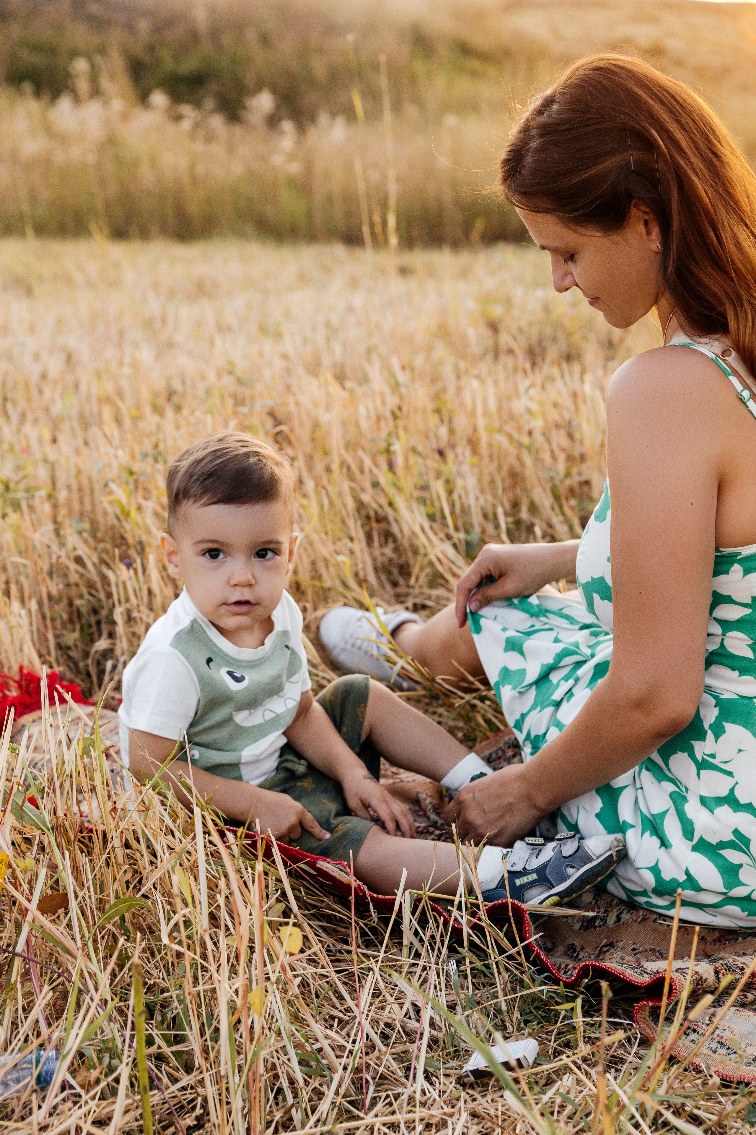 Семейная съемка на закате. Екатерина с детьми. Фотограф Мурманск Лилия Маер